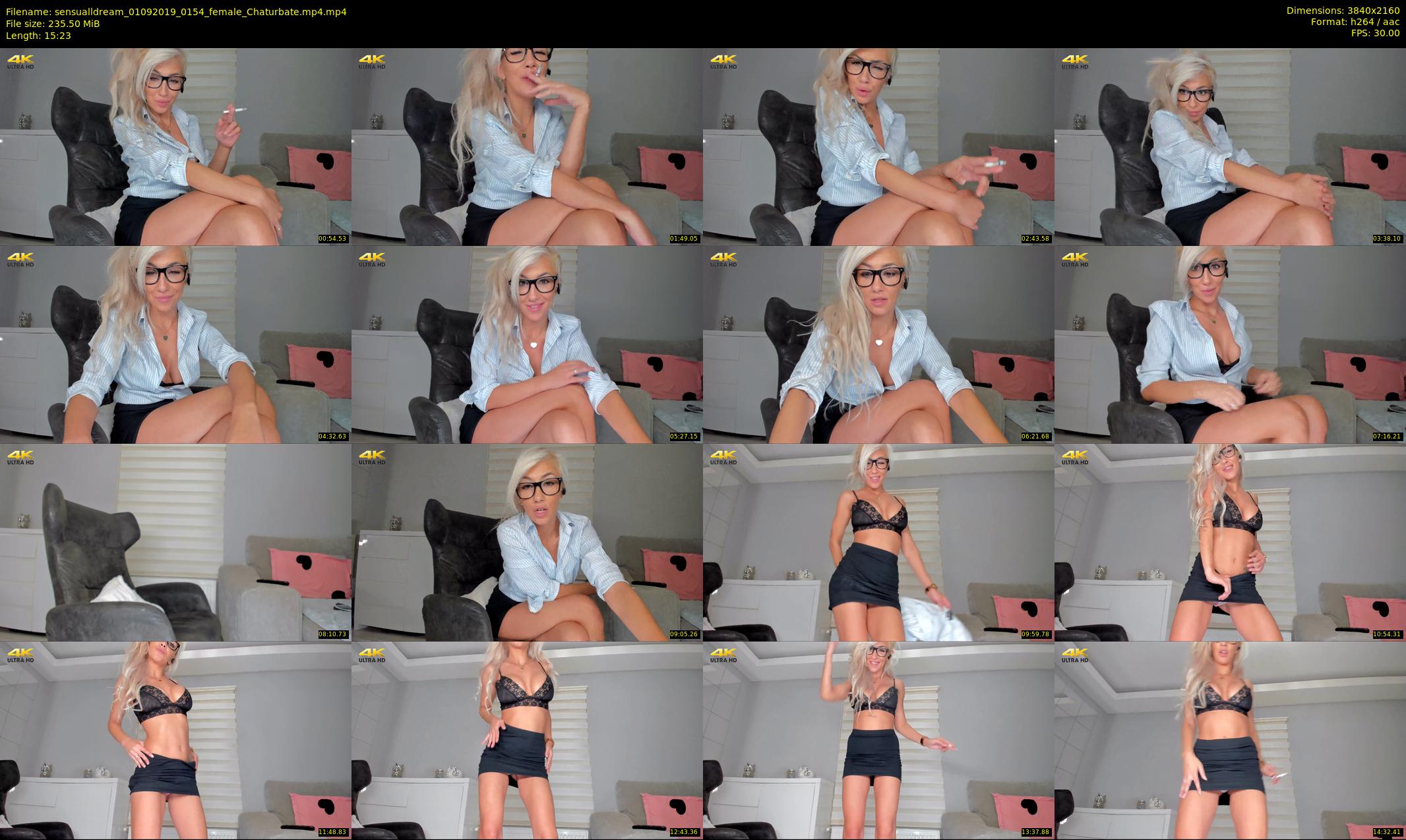 sensualldream — 16 minute Chaturbate female cam show recording, 4K, Sep 1, 2019