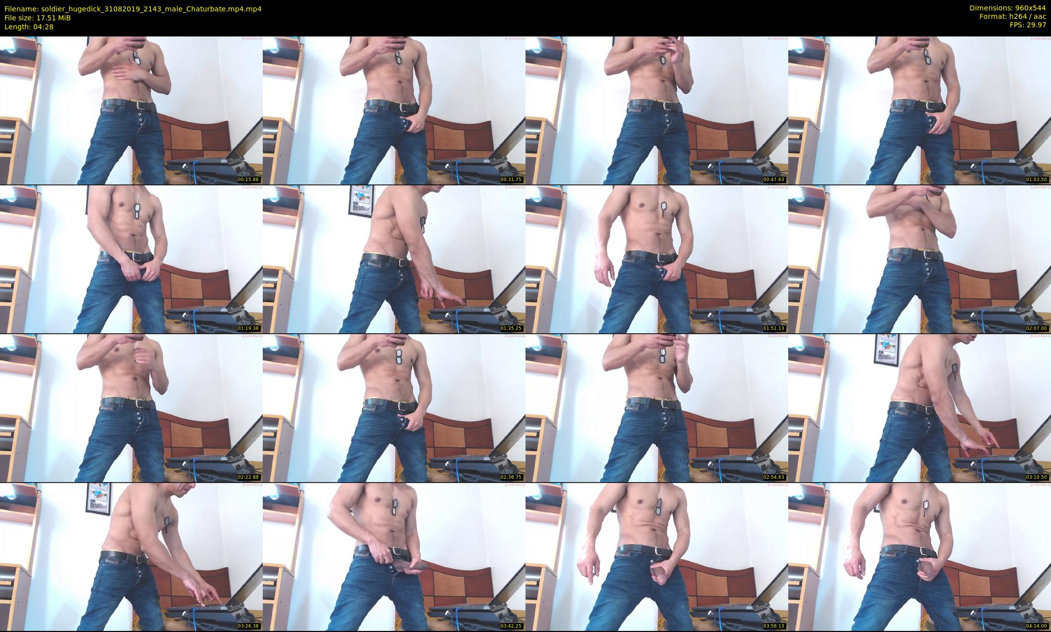 soldier_hugedick — 5 minute Chaturbate male cam show recording, 480p, Aug 31, 2019