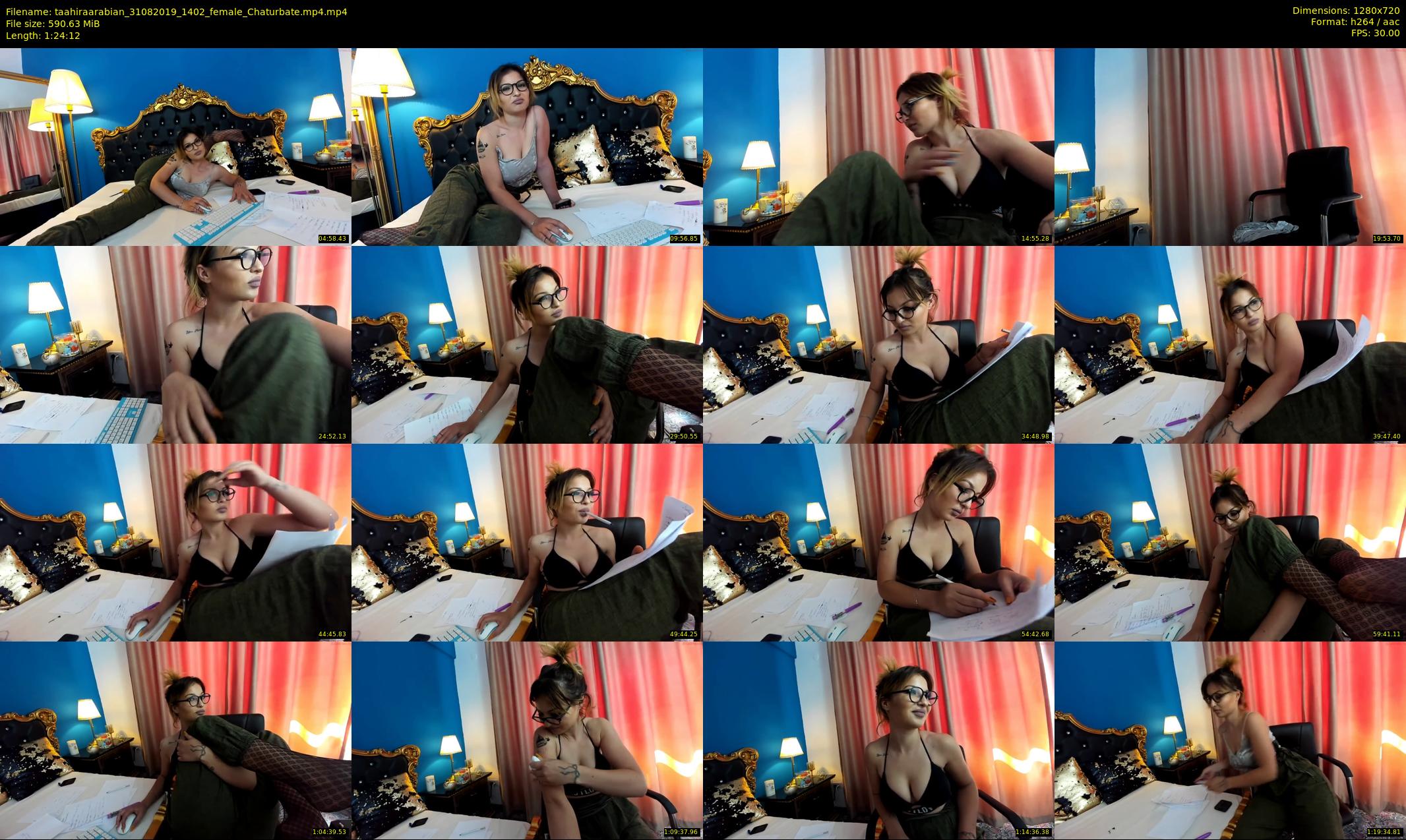 taahiraarabian — 85 minute Chaturbate female cam show recording, 720p, Aug 31, 2019