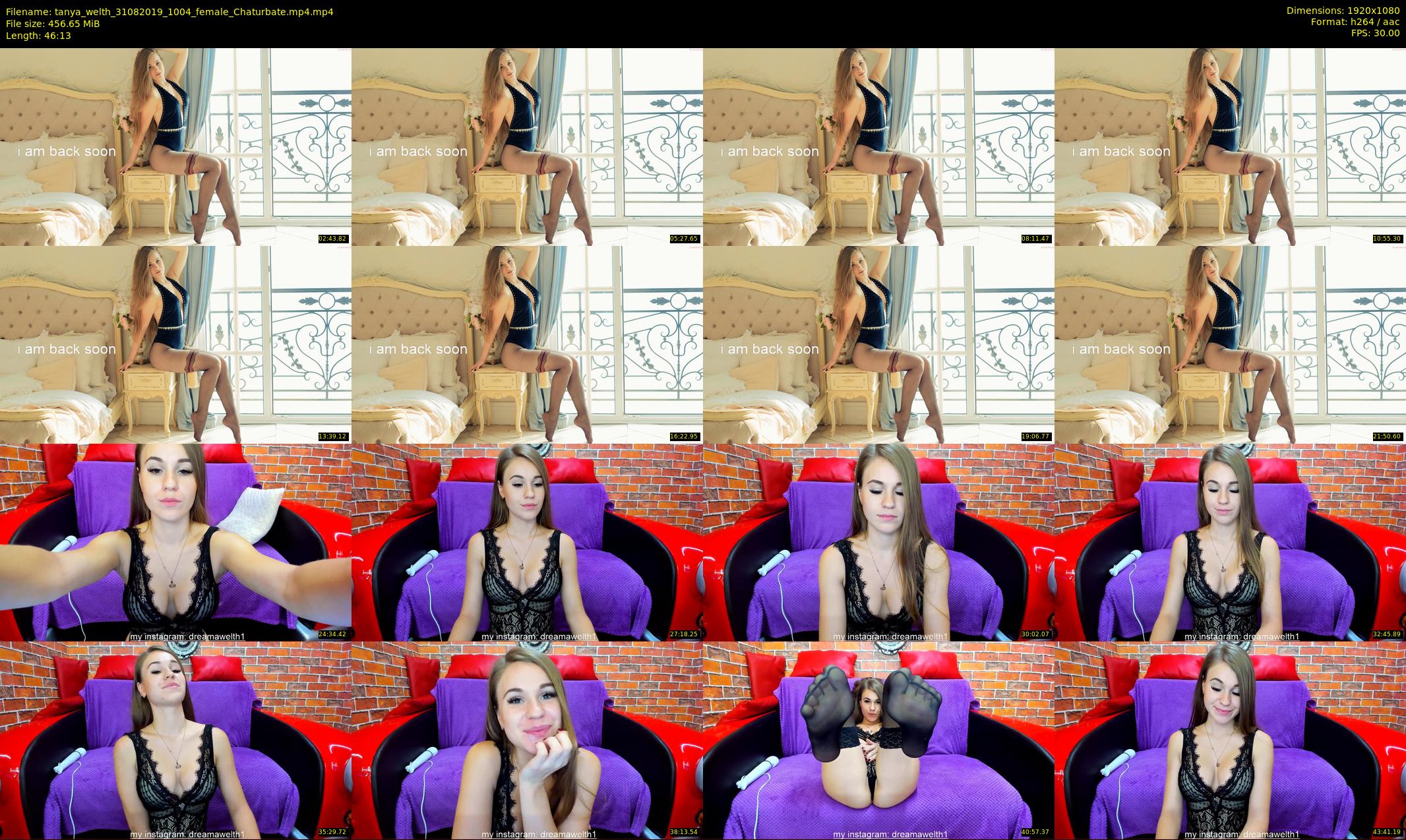 tanya_welth — 47 minute Chaturbate female cam show recording, 1080p, Aug 31, 2019