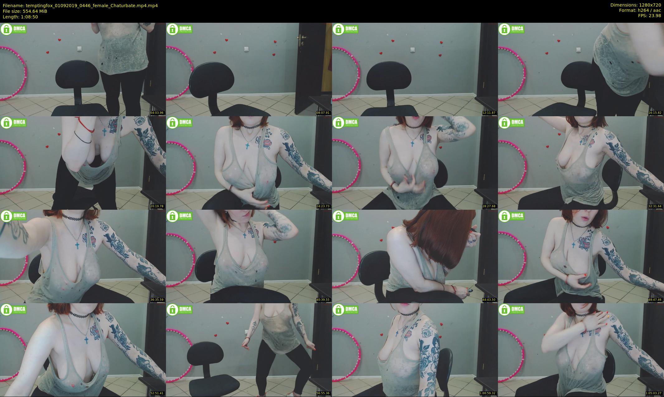 temptingfox — 69 minute Chaturbate female cam show recording, 720p, Sep 1, 2019