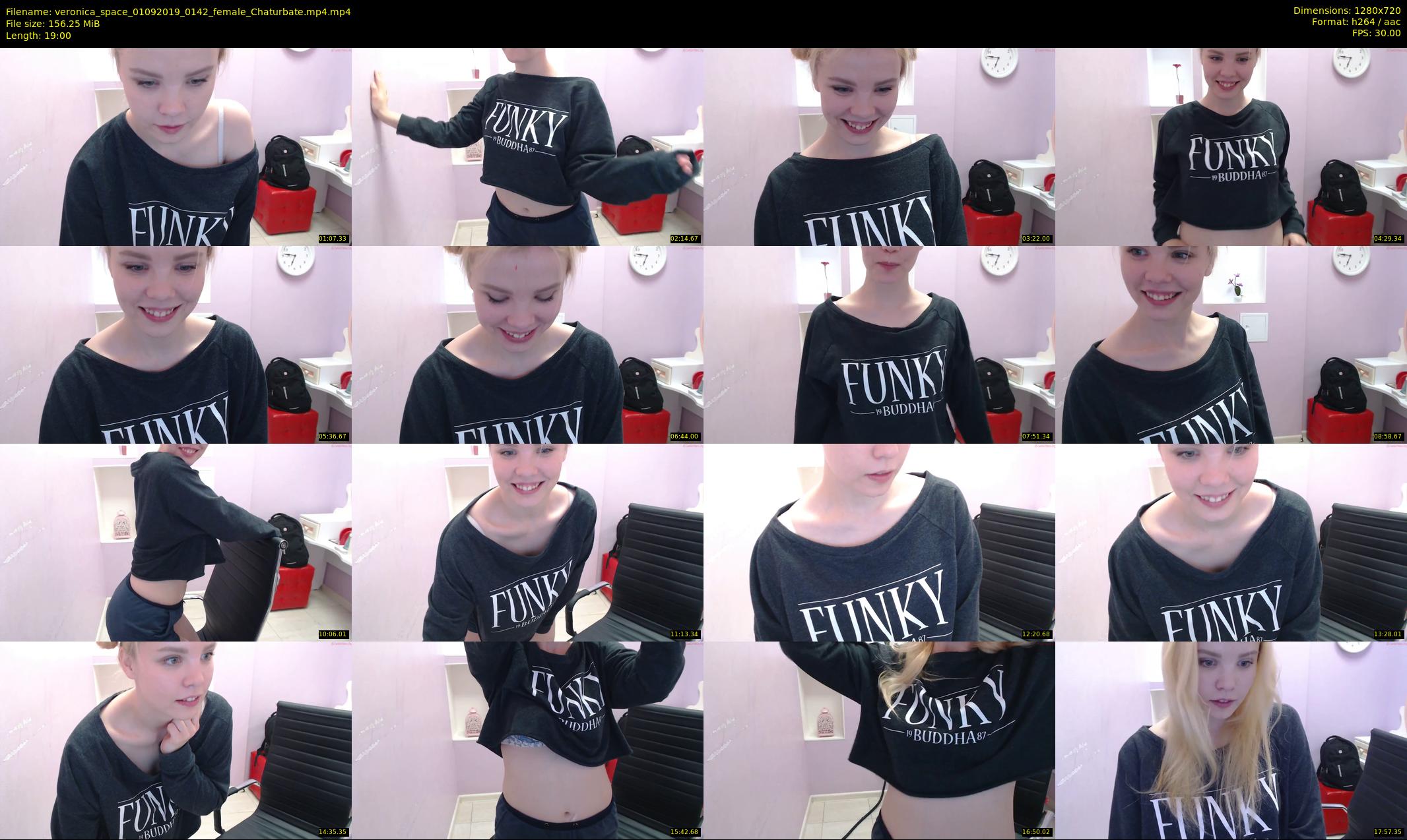 veronica_space — 19 minute Chaturbate female cam show recording, 720p, Sep 1, 2019