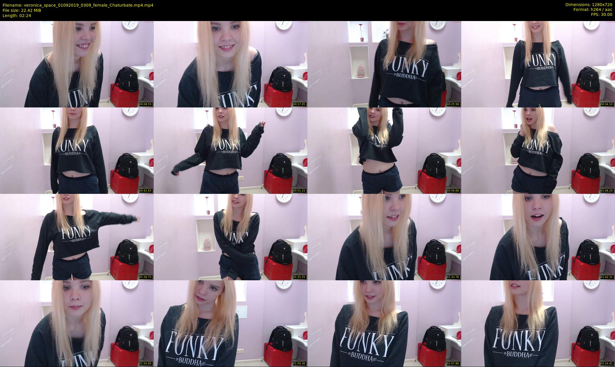veronica_space — 3 minute Chaturbate female cam show recording, 720p, Sep 1, 2019