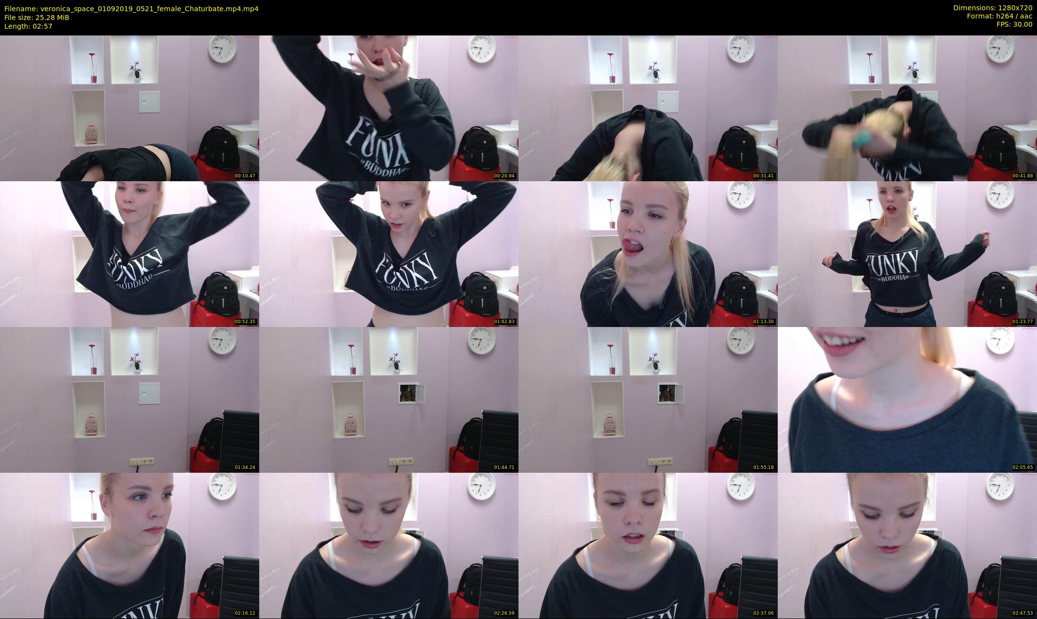 veronica_space — 3 minute Chaturbate female cam show recording, 720p, Sep 1, 2019
