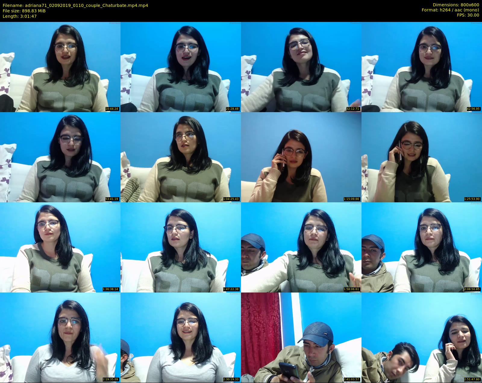 adriana71 — 182 minute Chaturbate couple cam show recording, 480p, Sep 2, 2019