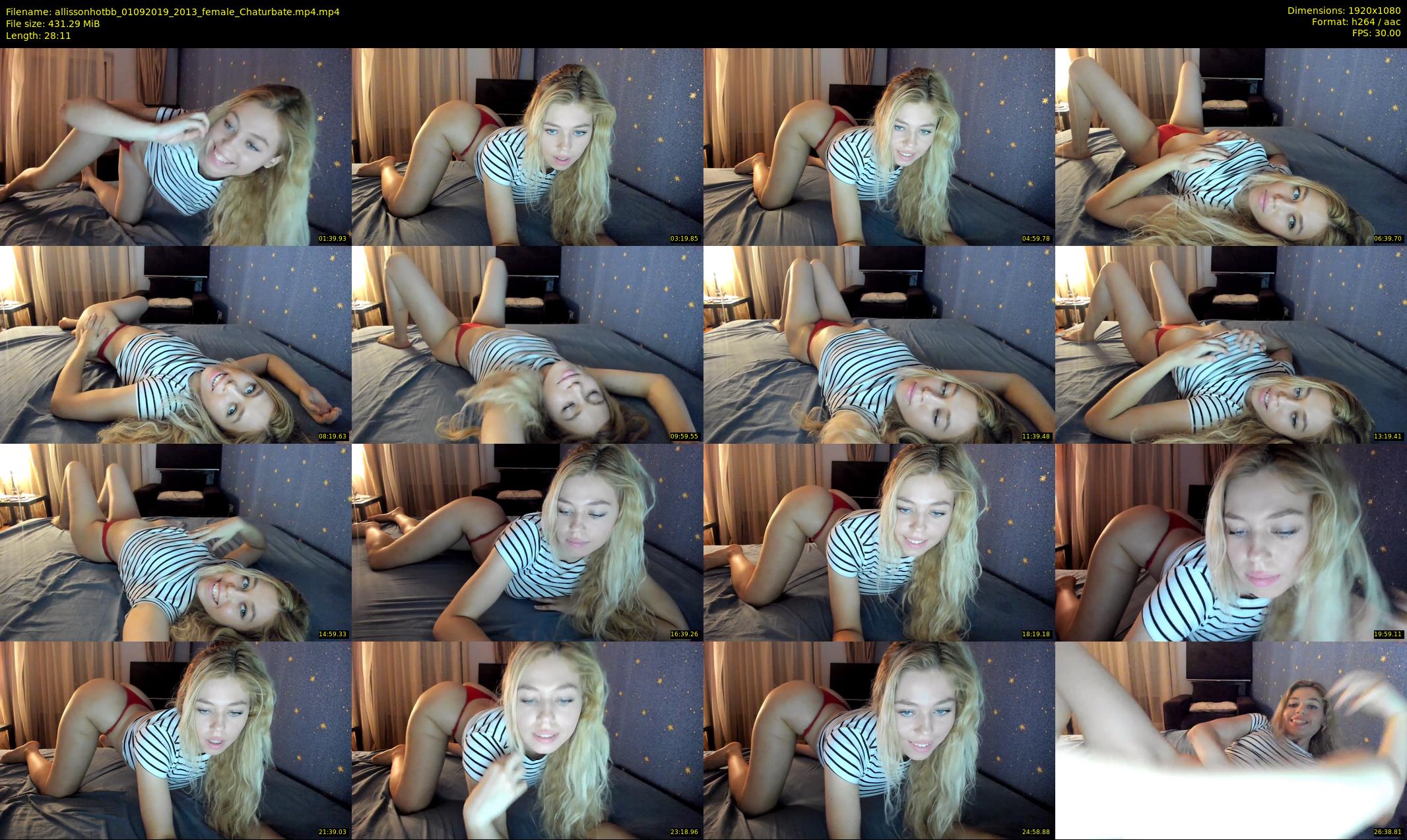 allissonhotbb — 29 minute Chaturbate female cam show recording, 1080p, Sep 1, 2019