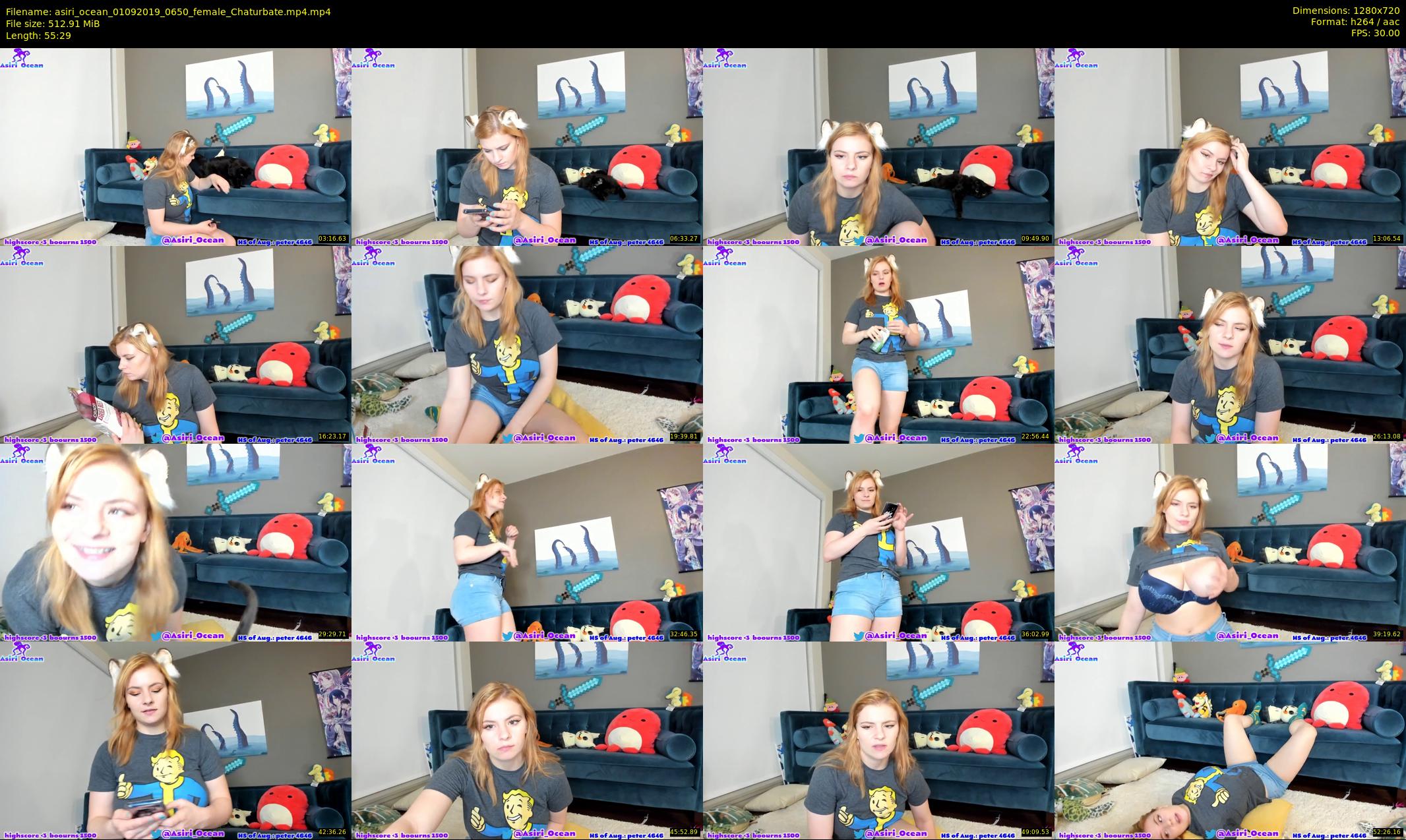 asiri_ocean — 56 minute Chaturbate female cam show recording, 720p, Sep 1, 2019