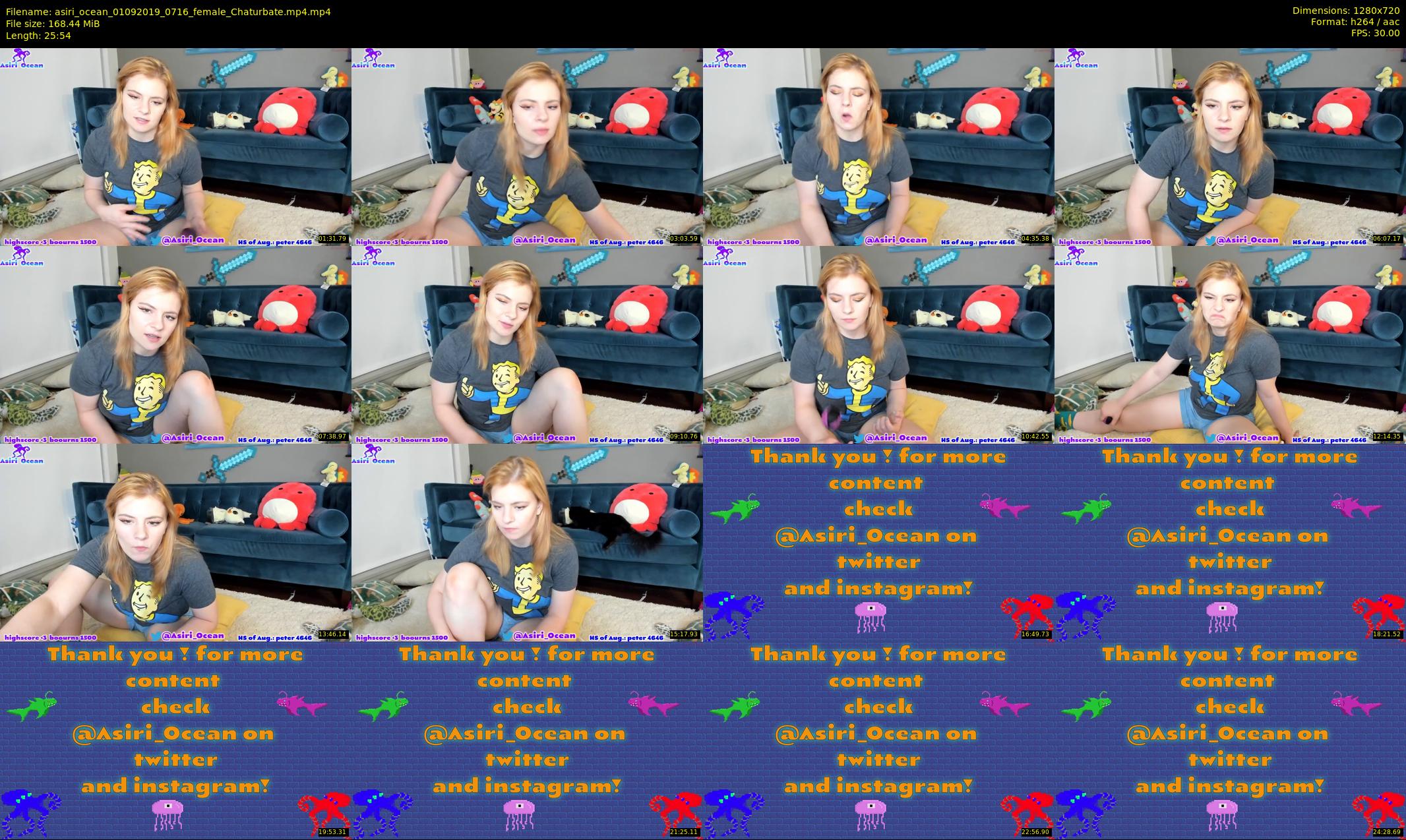 asiri_ocean — 26 minute Chaturbate female cam show recording, 720p, Sep 1, 2019