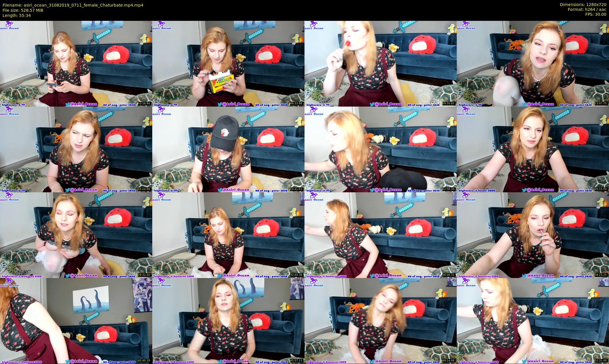 asiri_ocean — 56 minute Chaturbate female cam show recording, 720p, Aug 31, 2019