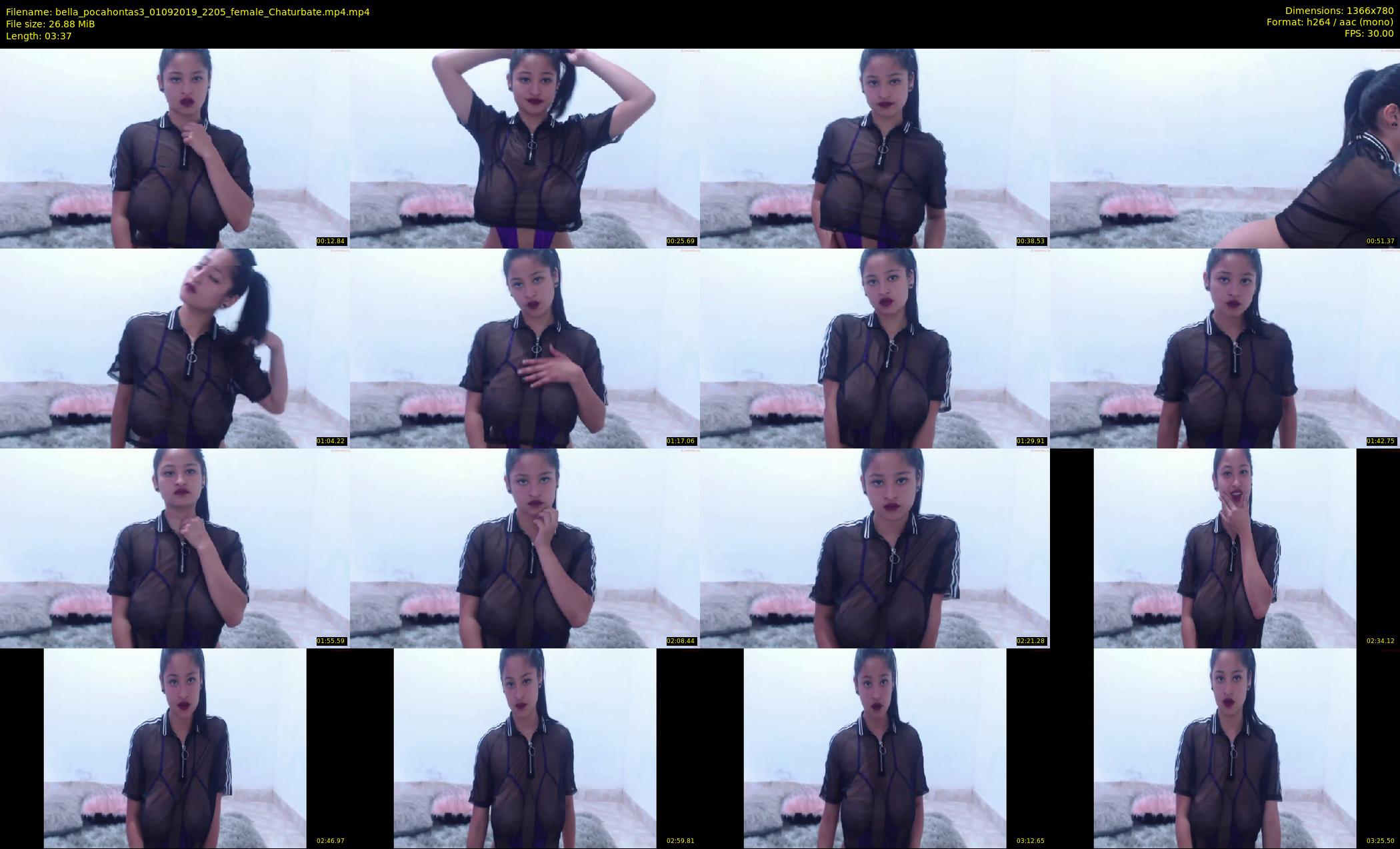 bella_pocahontas3 — 4 minute Chaturbate female cam show recording, 720p, Sep 1, 2019
