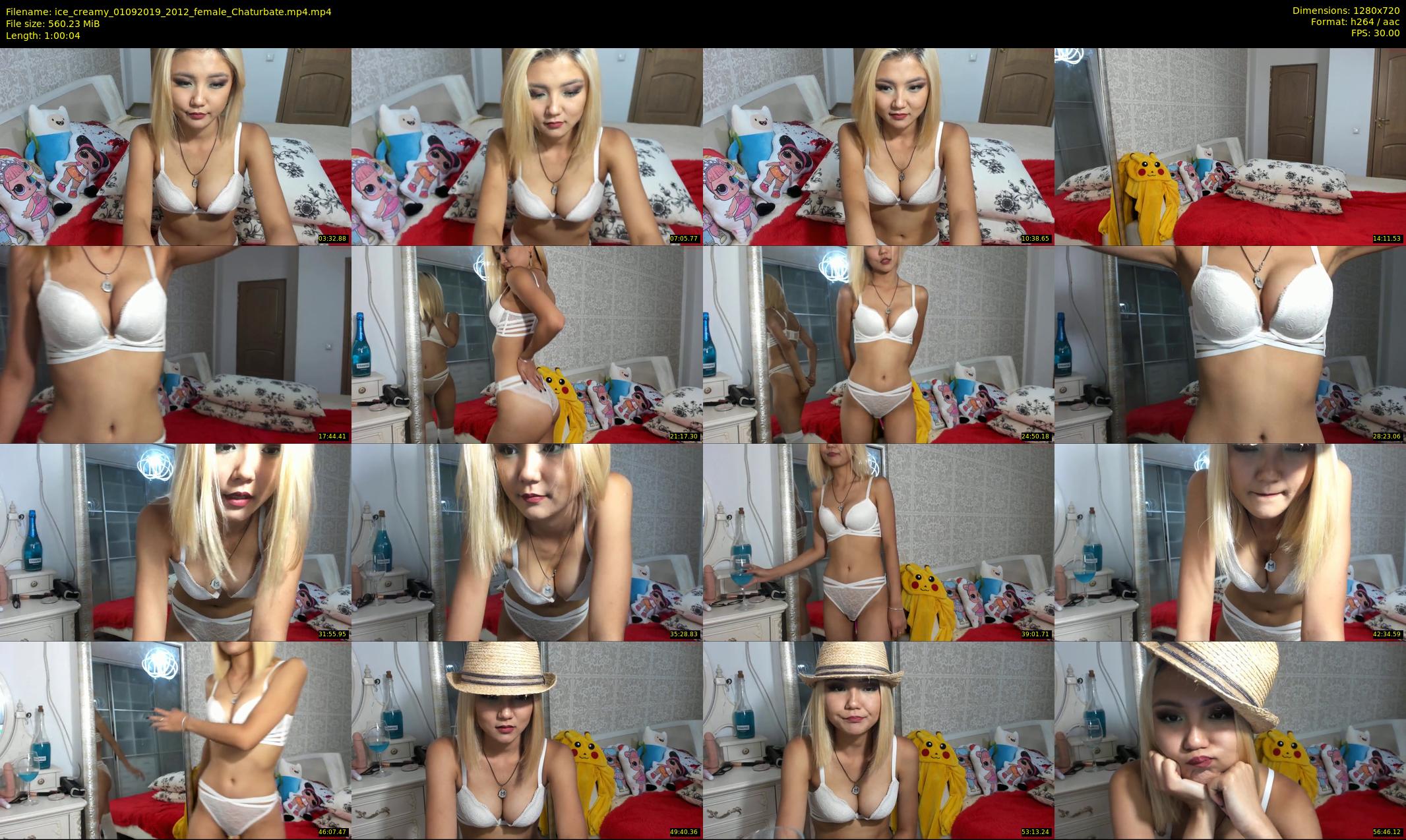 ice_creamy — 61 minute Chaturbate female cam show recording, 720p, Sep 1, 2019
