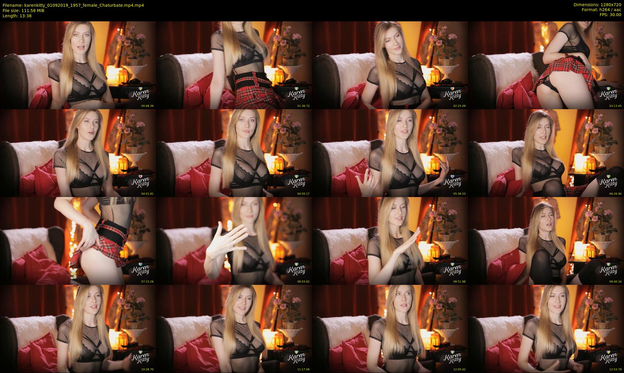 karenkitty — 14 minute Chaturbate female cam show recording, 720p, Sep 1, 2019