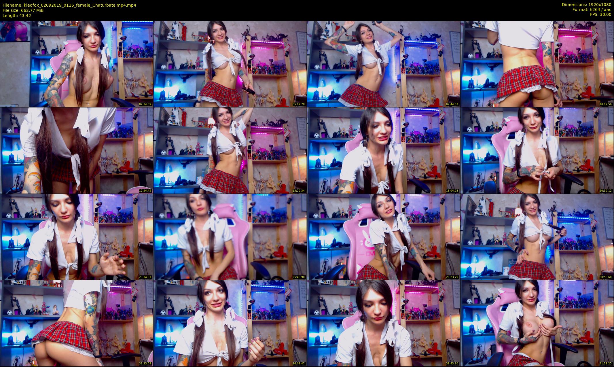 kleofox — 44 minute Chaturbate female cam show recording, 1080p, Sep 2, 2019