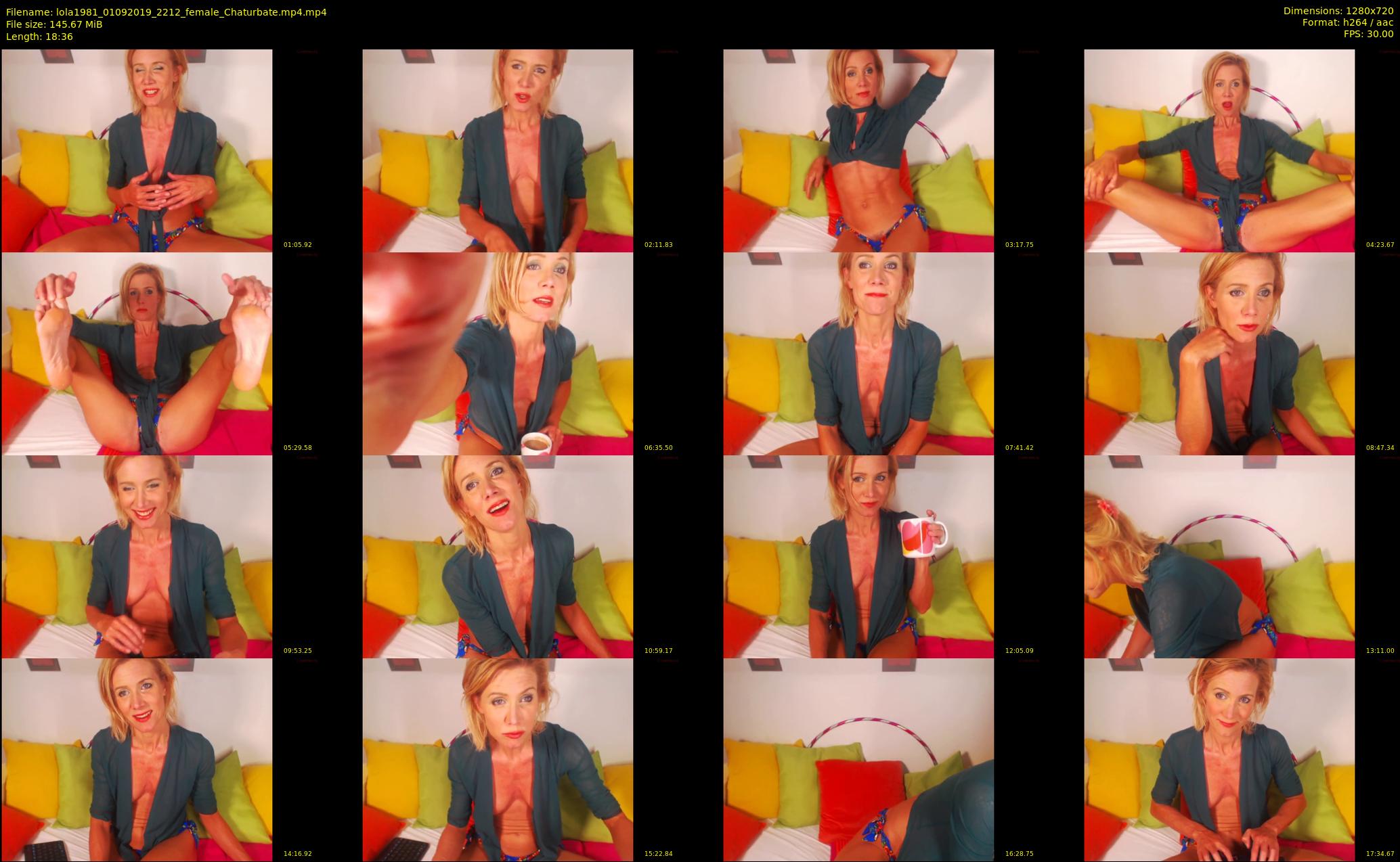 lola1981 — 19 minute Chaturbate female cam show recording, 720p, Sep 1, 2019