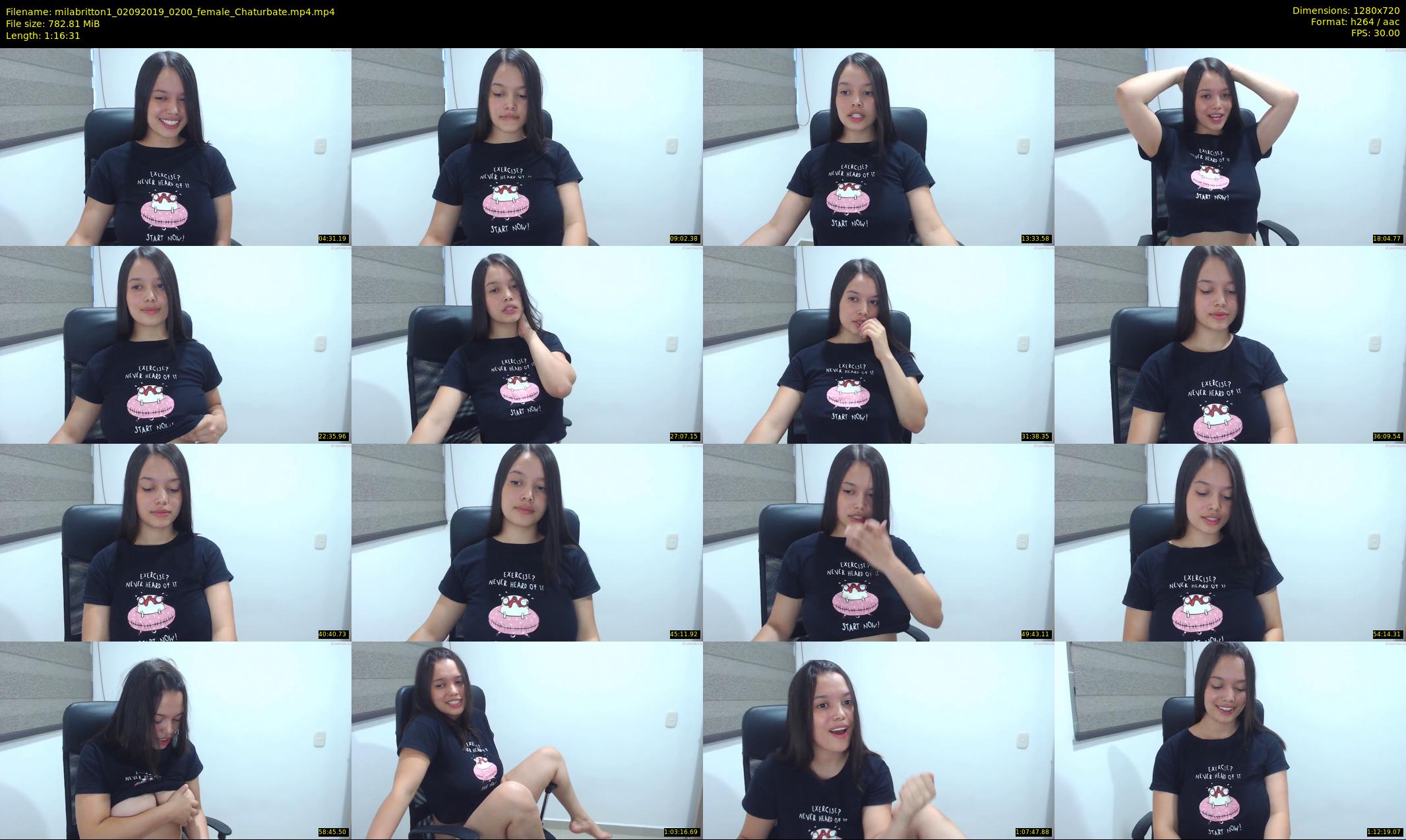 milabritton1 — 77 minute Chaturbate female cam show recording, 720p, Sep 2, 2019