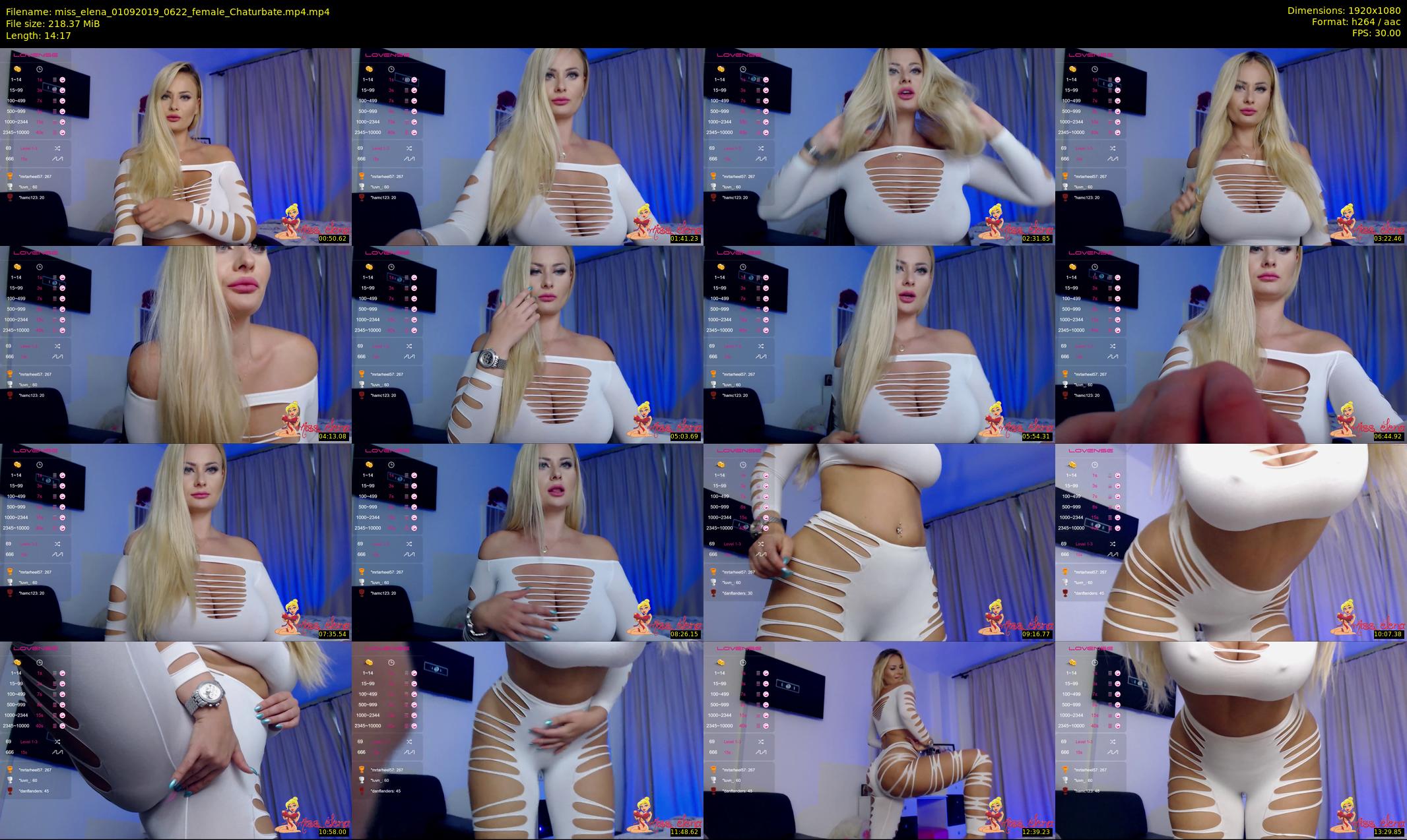 miss_elena — 15 minute Chaturbate female cam show recording, 1080p, Sep 1, 2019