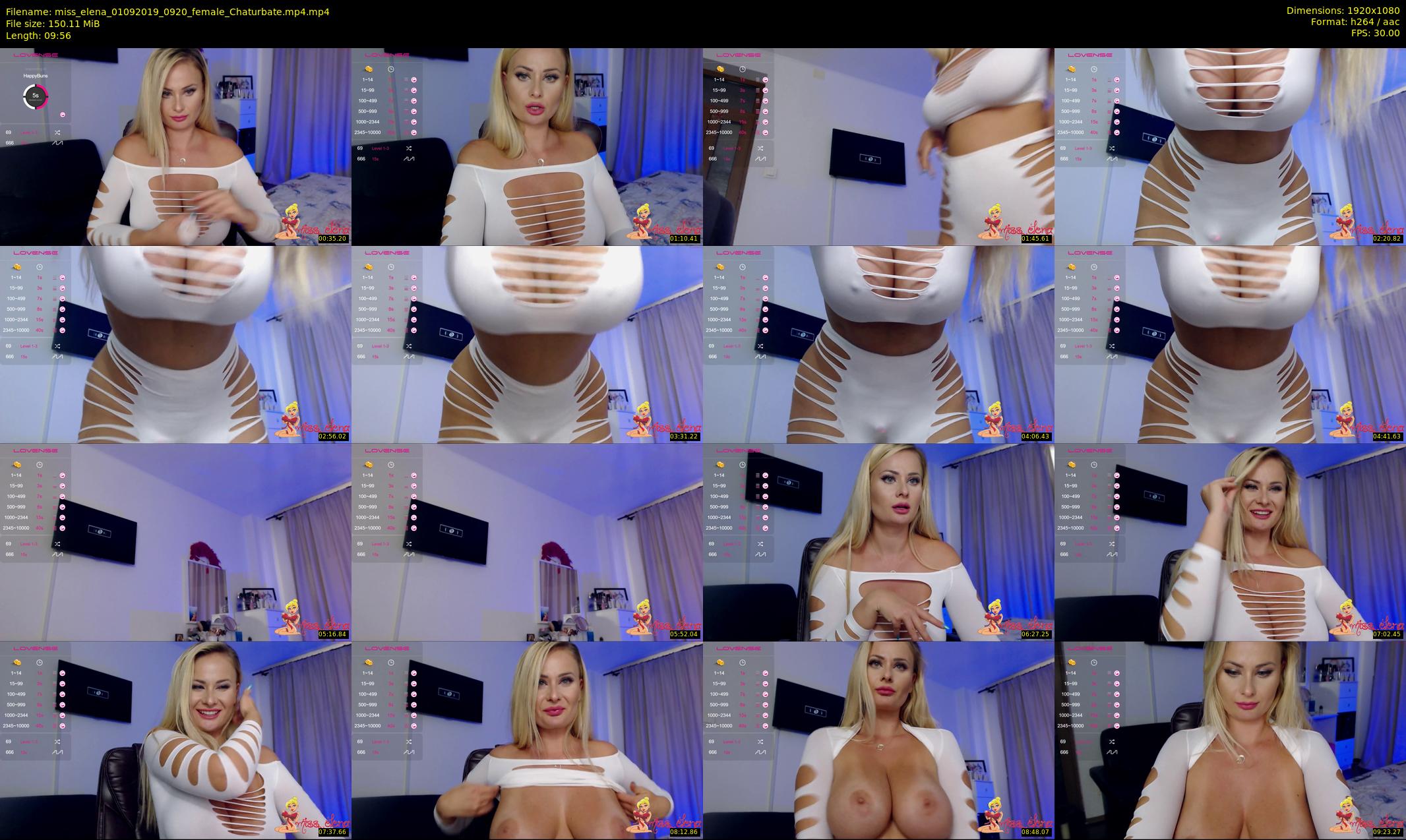miss_elena — 10 minute Chaturbate female cam show recording, 1080p, Sep 1, 2019