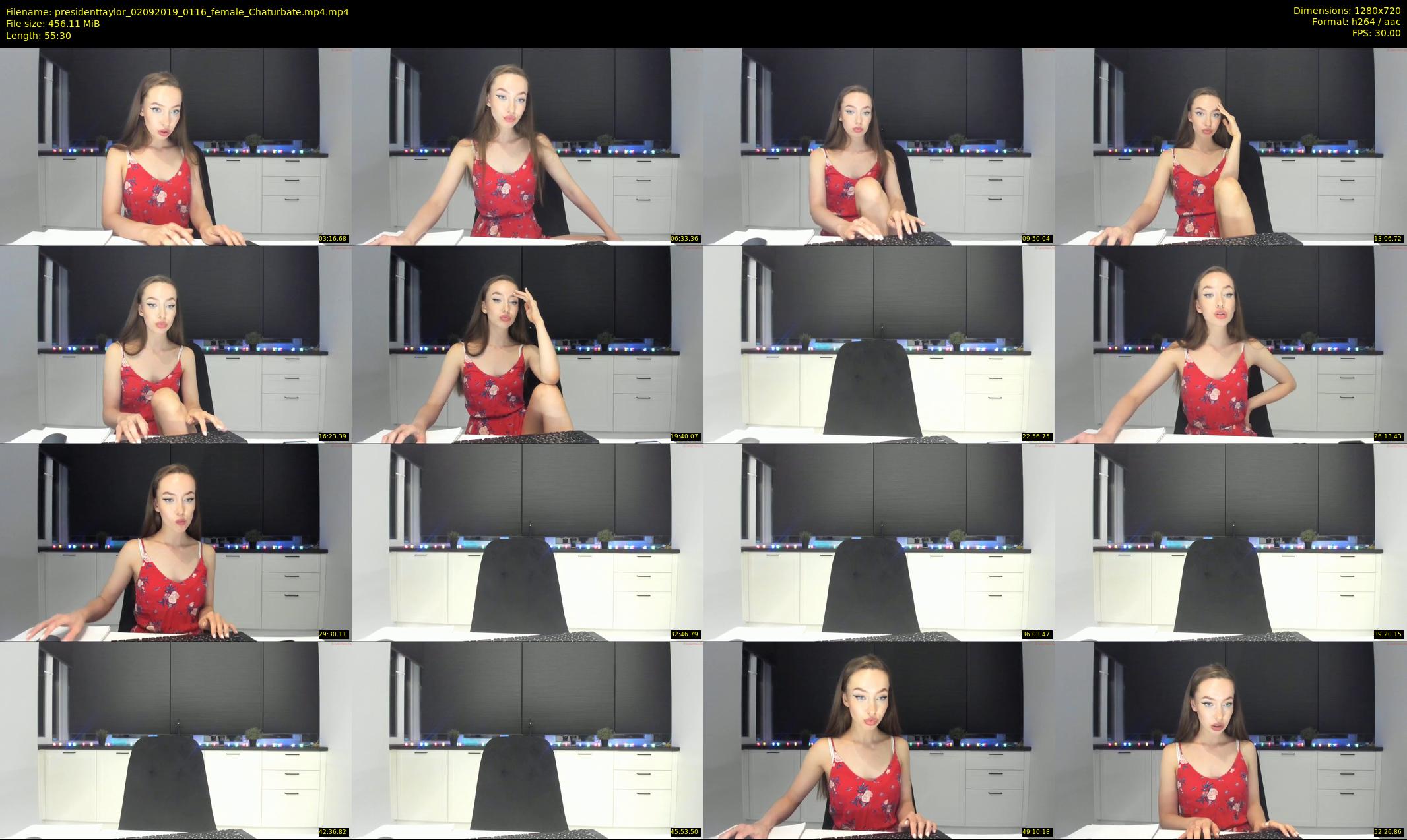 presidenttaylor — 56 minute Chaturbate female cam show recording, 720p, Sep 2, 2019
