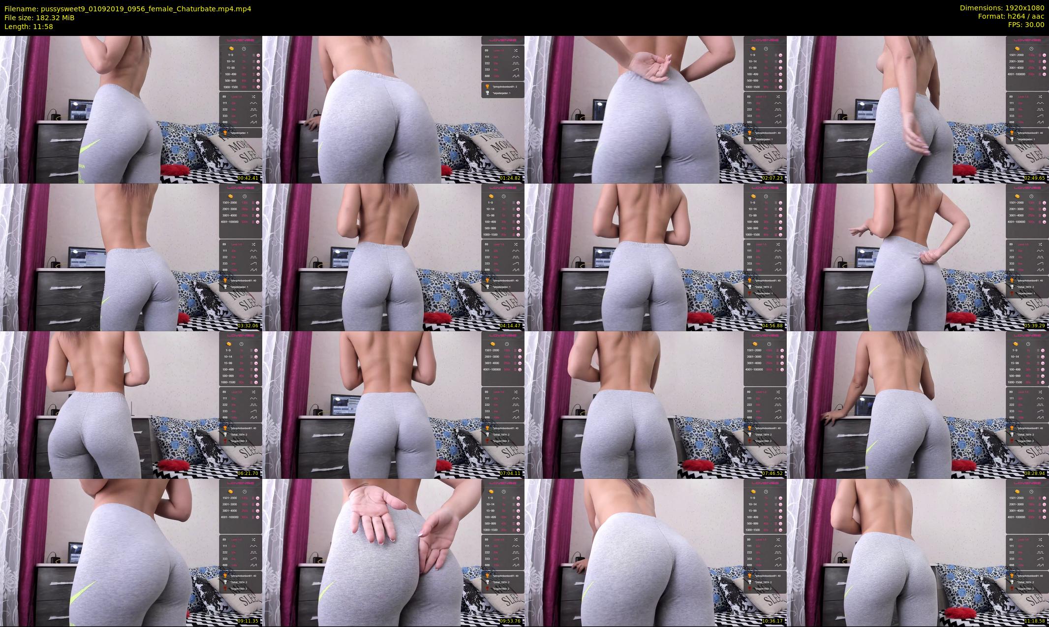 pussysweet9 — 12 minute Chaturbate female cam show recording, 1080p, Sep 1, 2019