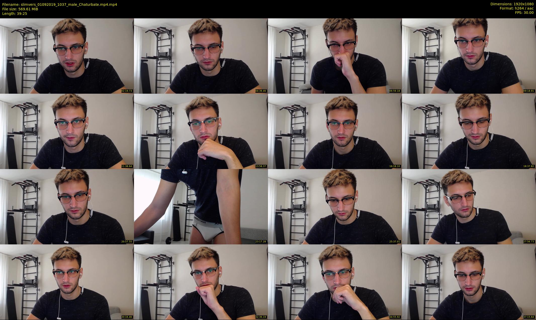 slimvers — 40 minute Chaturbate male cam show recording, 1080p, Sep 1, 2019