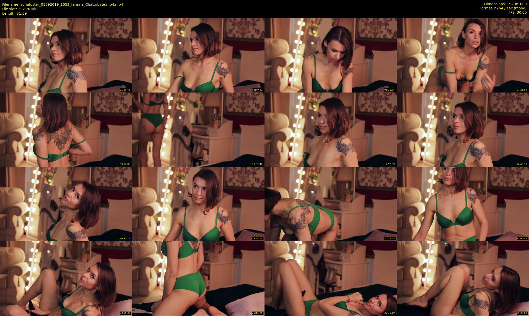 sofiafoster — 32 minute Chaturbate female cam show recording, 1080p, Sep 1, 2019