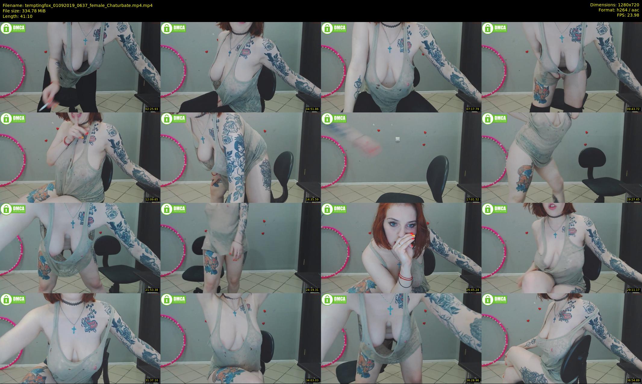 temptingfox — 42 minute Chaturbate female cam show recording, 720p, Sep 1, 2019