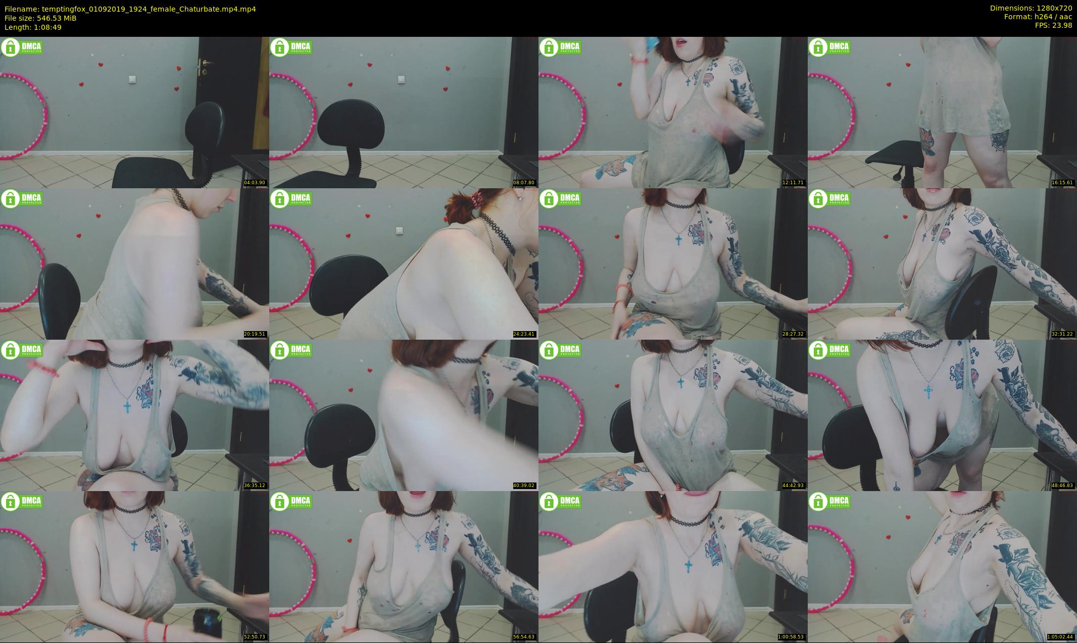 temptingfox — 69 minute Chaturbate female cam show recording, 720p, Sep 1, 2019