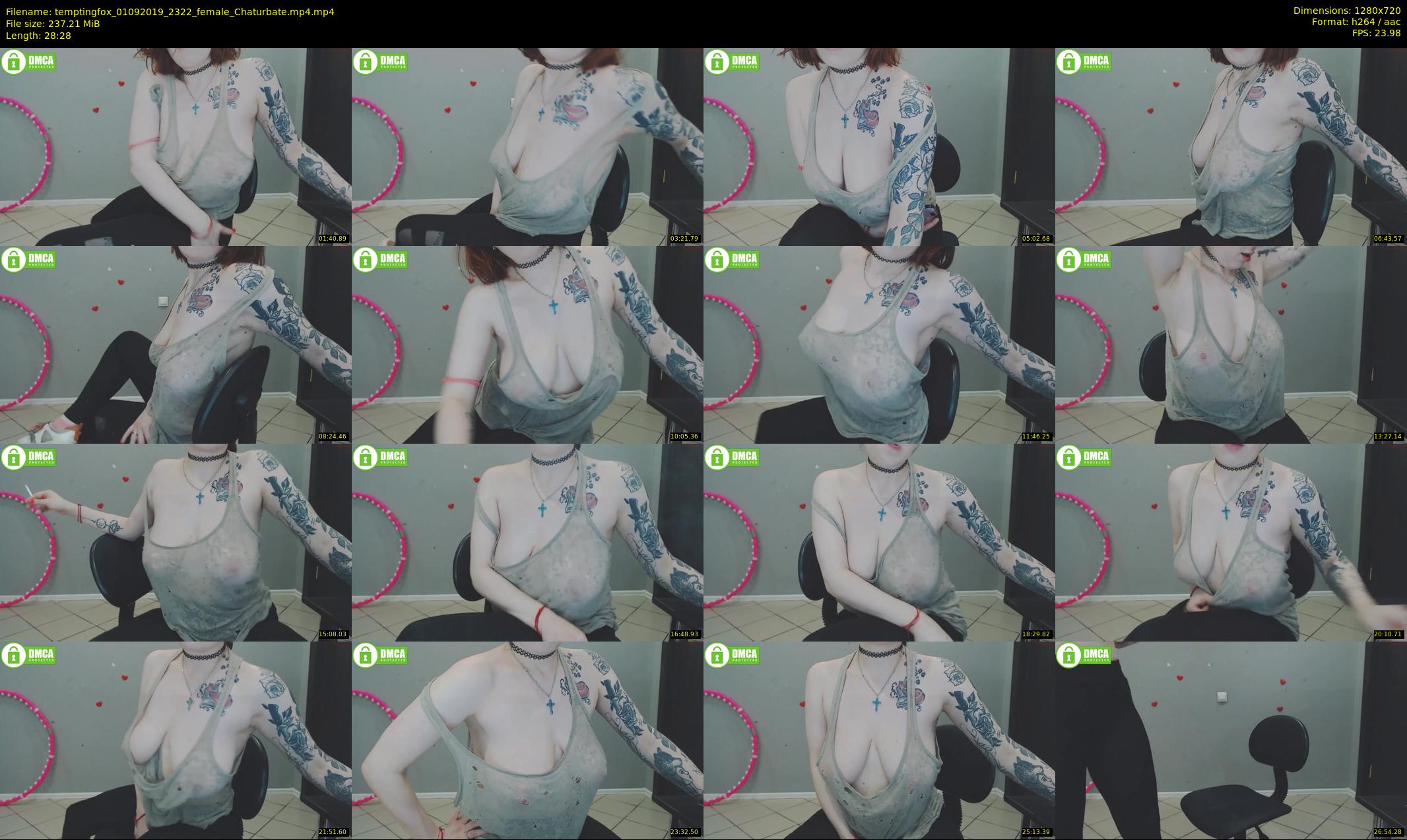 temptingfox — 29 minute Chaturbate female cam show recording, 720p, Sep 1, 2019