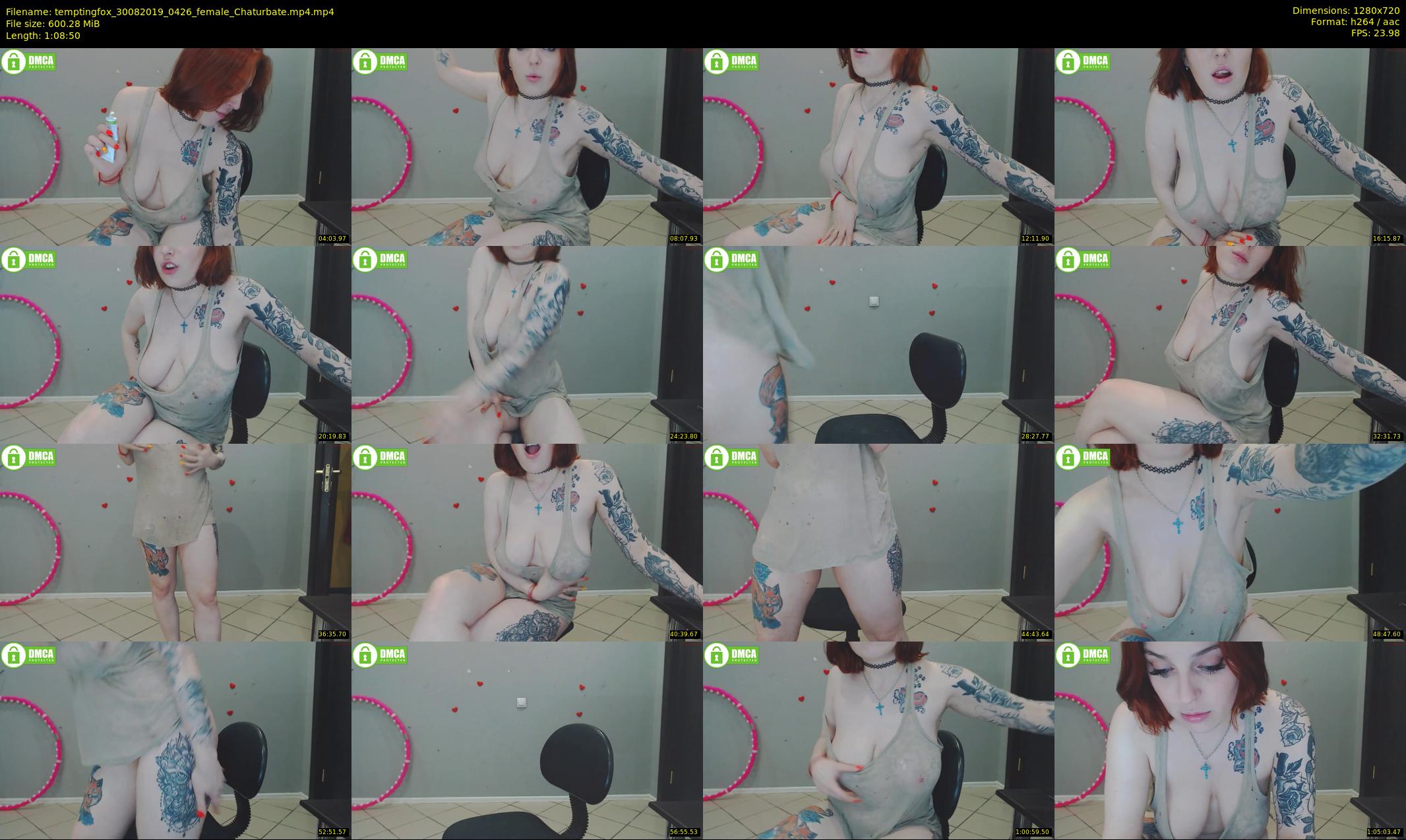 temptingfox — 69 minute Chaturbate female cam show recording, 720p, Aug 30, 2019