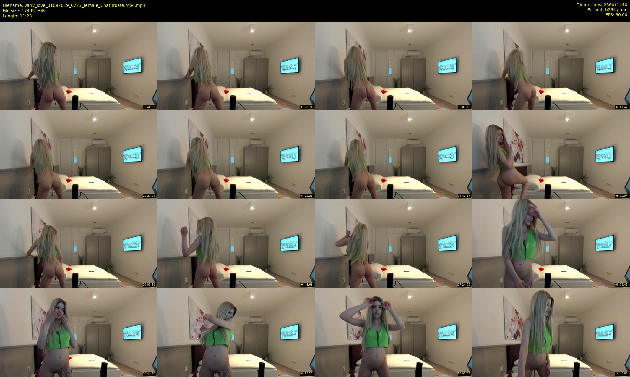 vany_love — 12 minute Chaturbate female cam show recording, 1080p, Sep 1, 2019