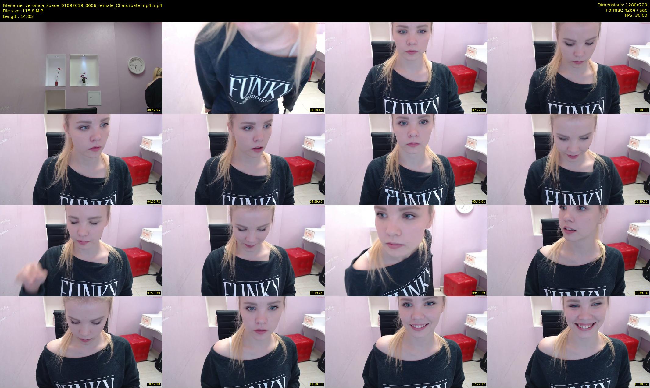 veronica_space — 15 minute Chaturbate female cam show recording, 720p, Sep 1, 2019
