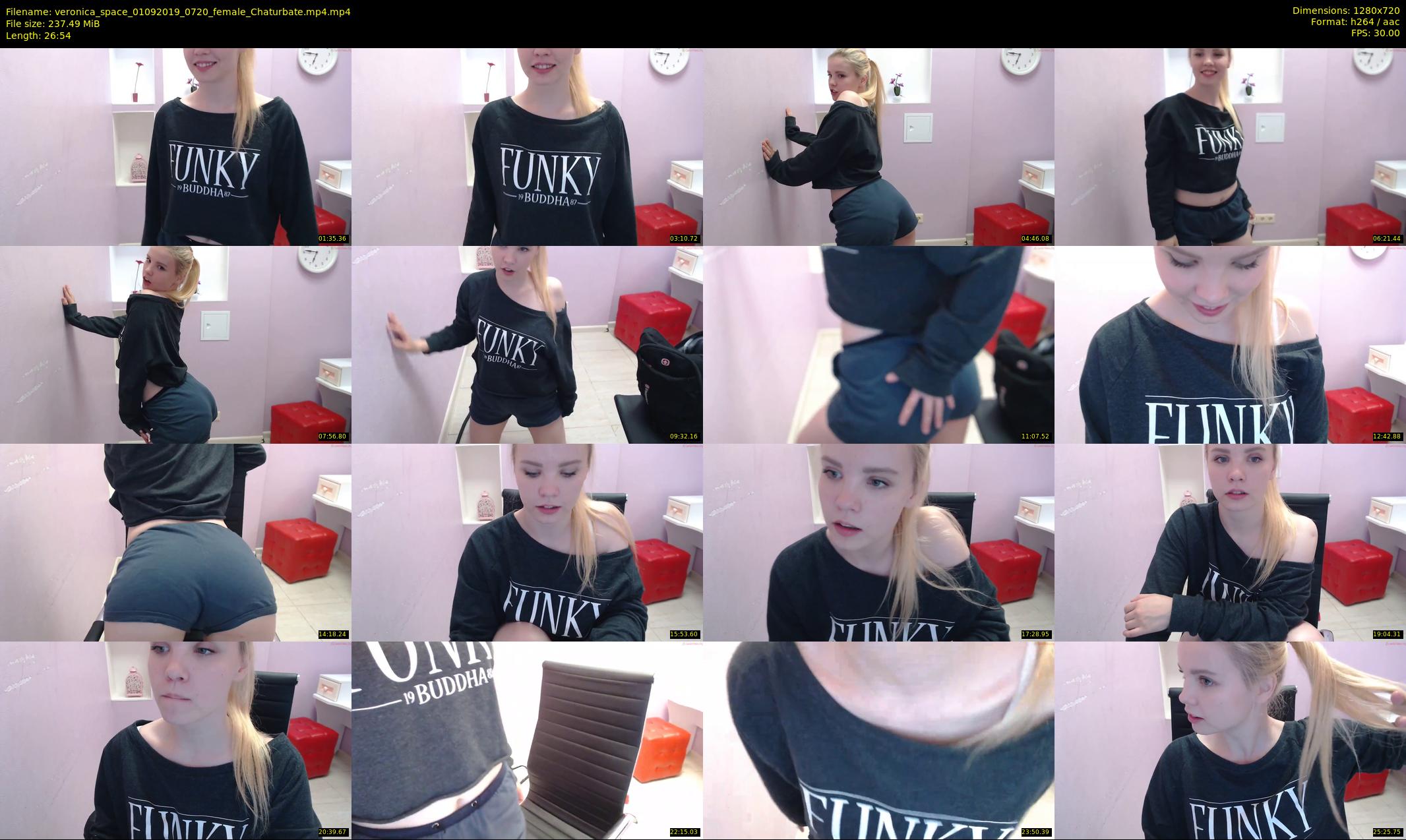 veronica_space — 27 minute Chaturbate female cam show recording, 720p, Sep 1, 2019