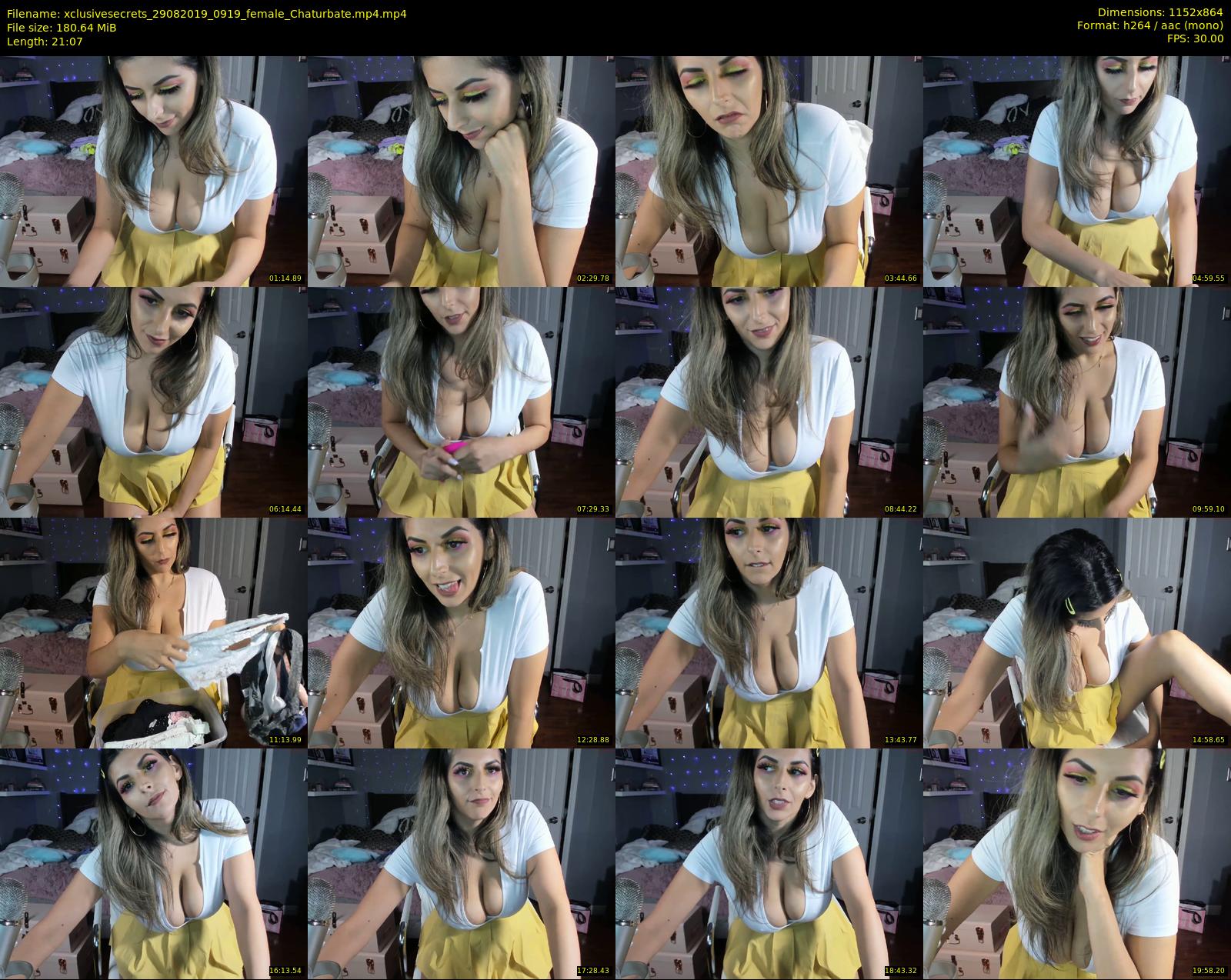 xclusivesecrets — 22 minute Chaturbate female cam show recording, 720p, Aug 29, 2019