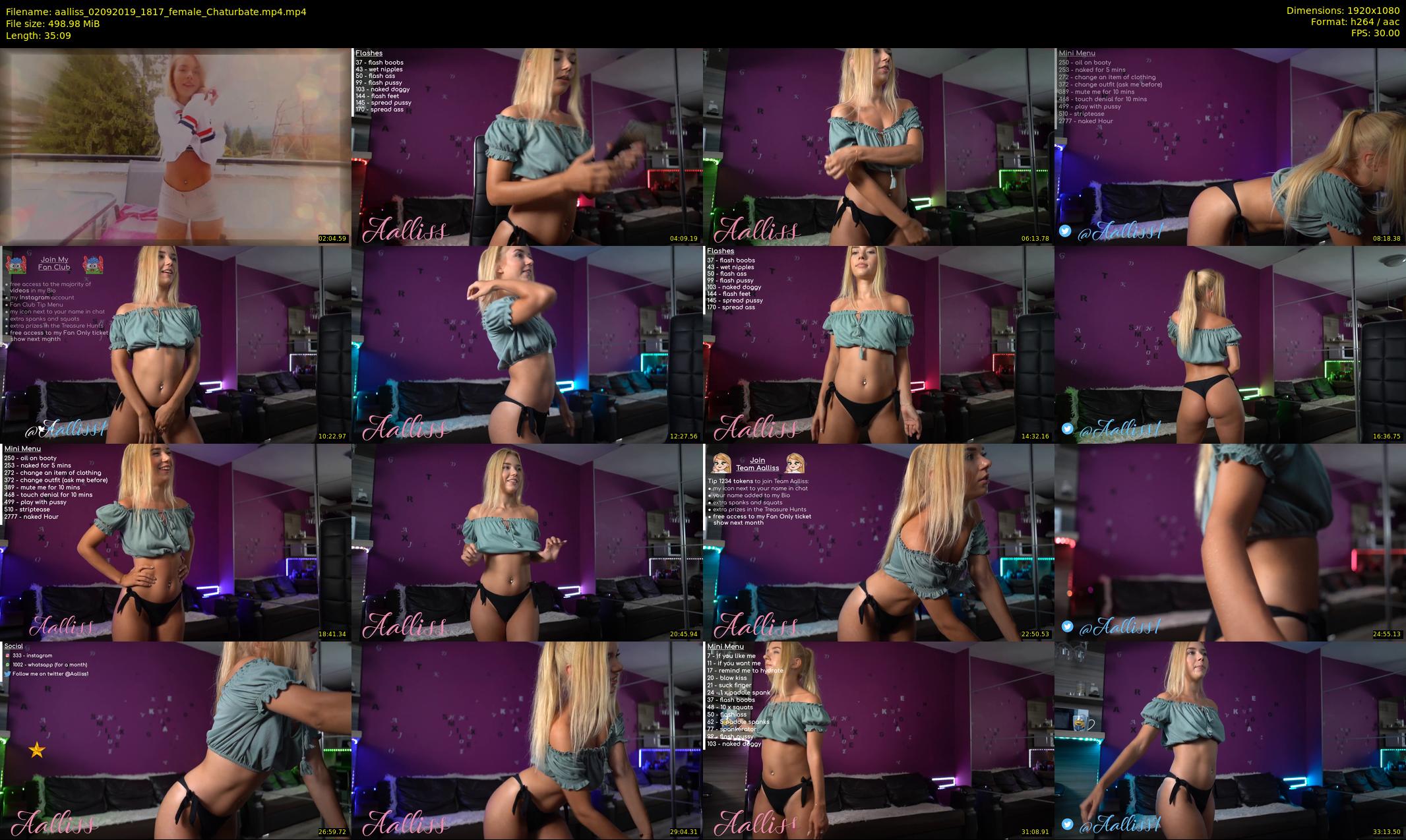 aalliss — 36 minute Chaturbate female cam show recording, 1080p, Sep 2, 2019