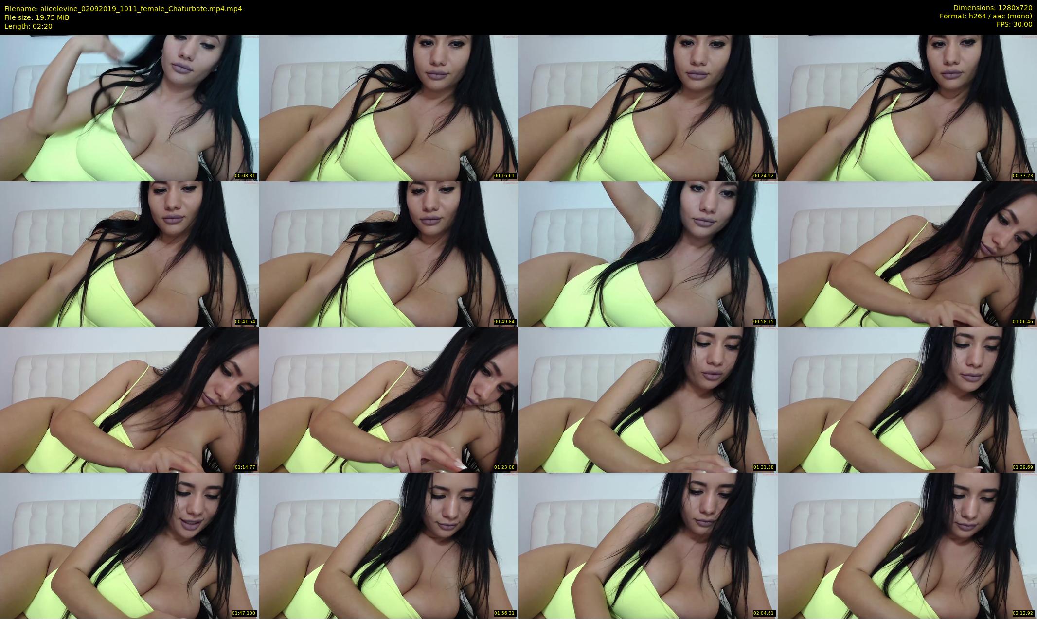 alicelevine — 3 minute Chaturbate female cam show recording, 720p, Sep 2, 2019