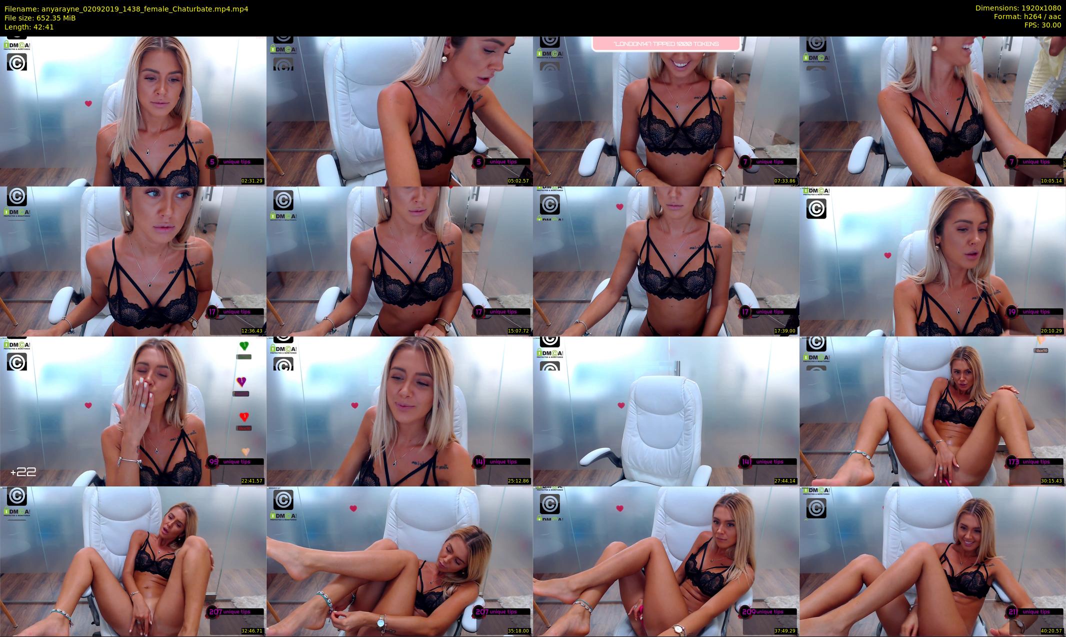 anyarayne — 43 minute Chaturbate female cam show recording, 1080p, Sep 2, 2019