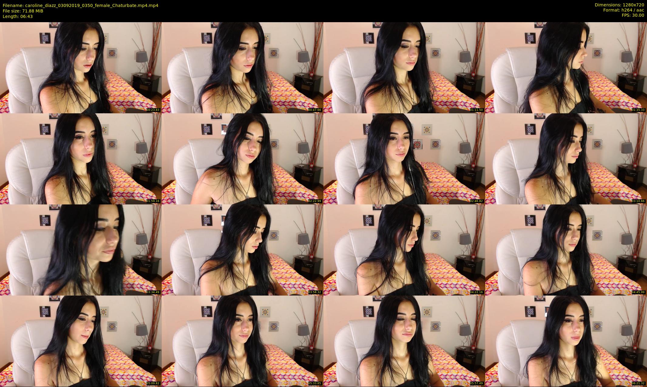 caroline_diazz — 7 minute Chaturbate female cam show recording, 720p, Sep 3, 2019