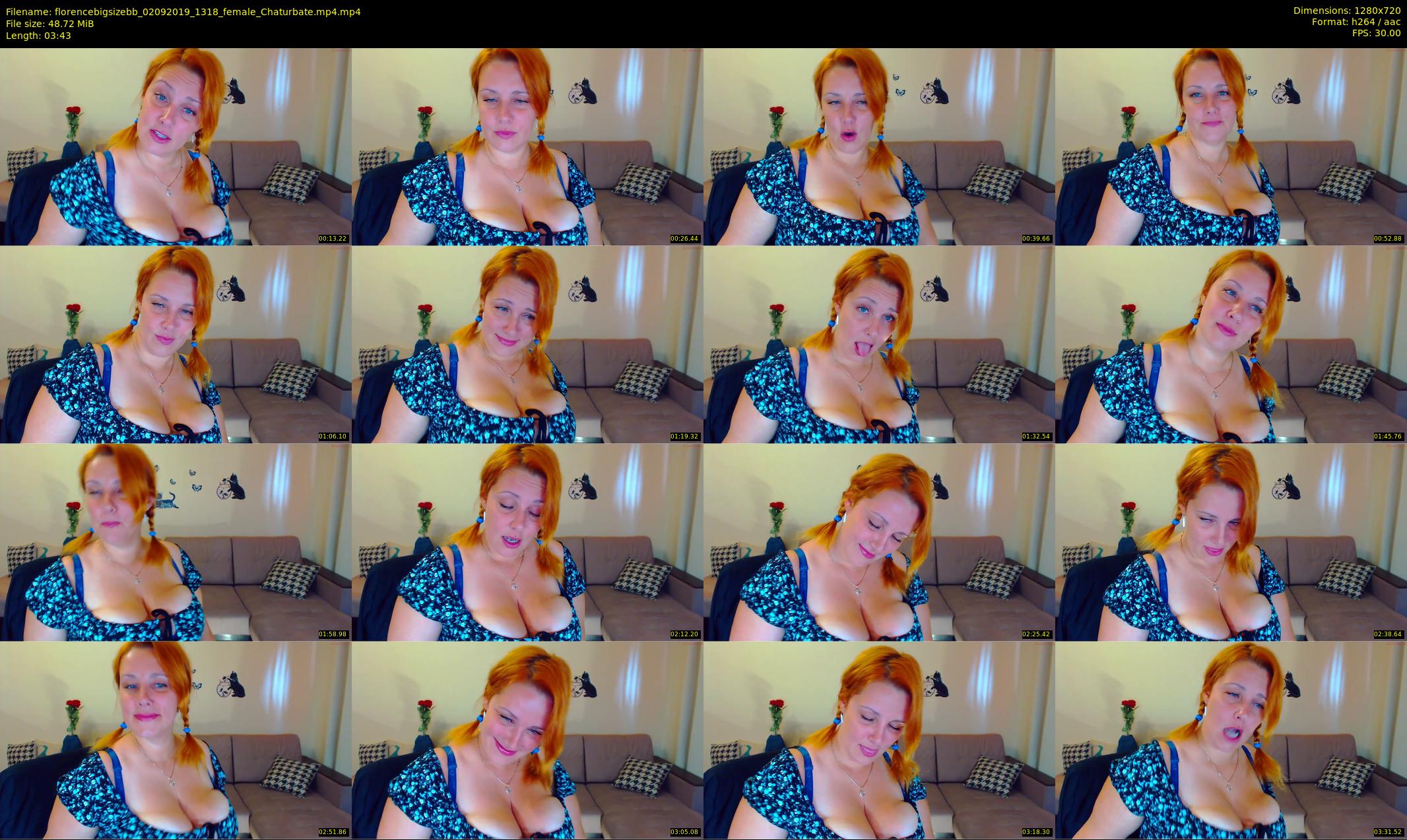 florencebigsizebb — 4 minute Chaturbate female cam show recording, 720p, Sep 2, 2019