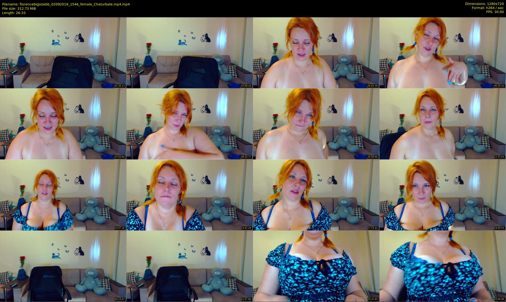 florencebigsizebb — 27 minute Chaturbate female cam show recording, 720p, Sep 2, 2019
