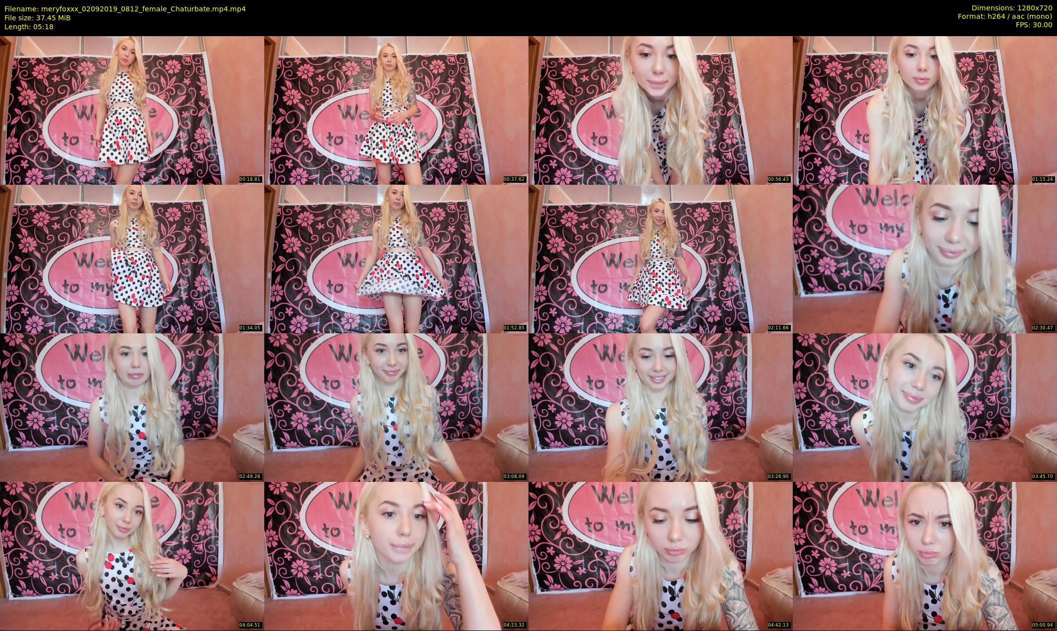meryfoxxx — 6 minute Chaturbate female cam show recording, 720p, Sep 2, 2019