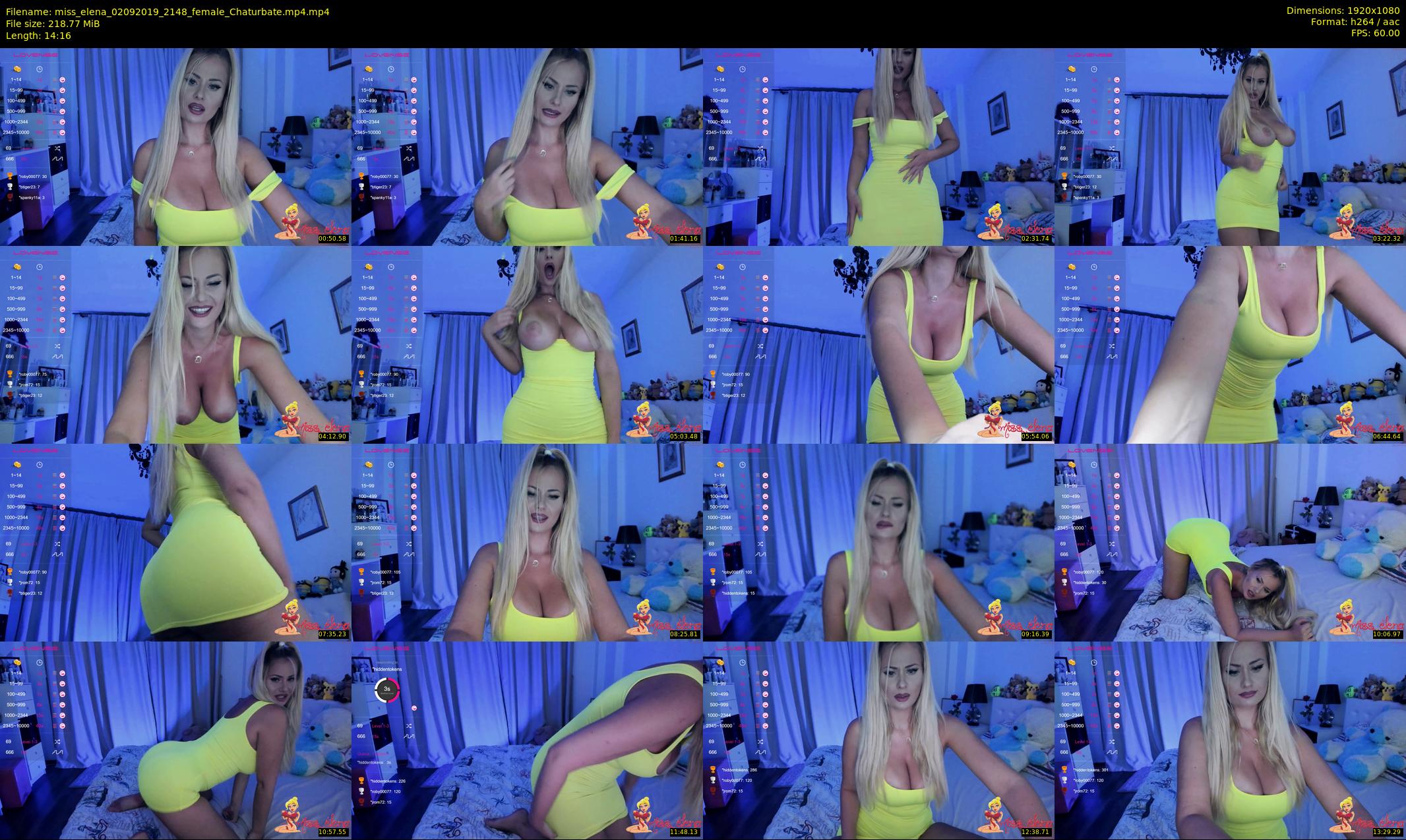 miss_elena — 15 minute Chaturbate female cam show recording, 1080p, Sep 2, 2019