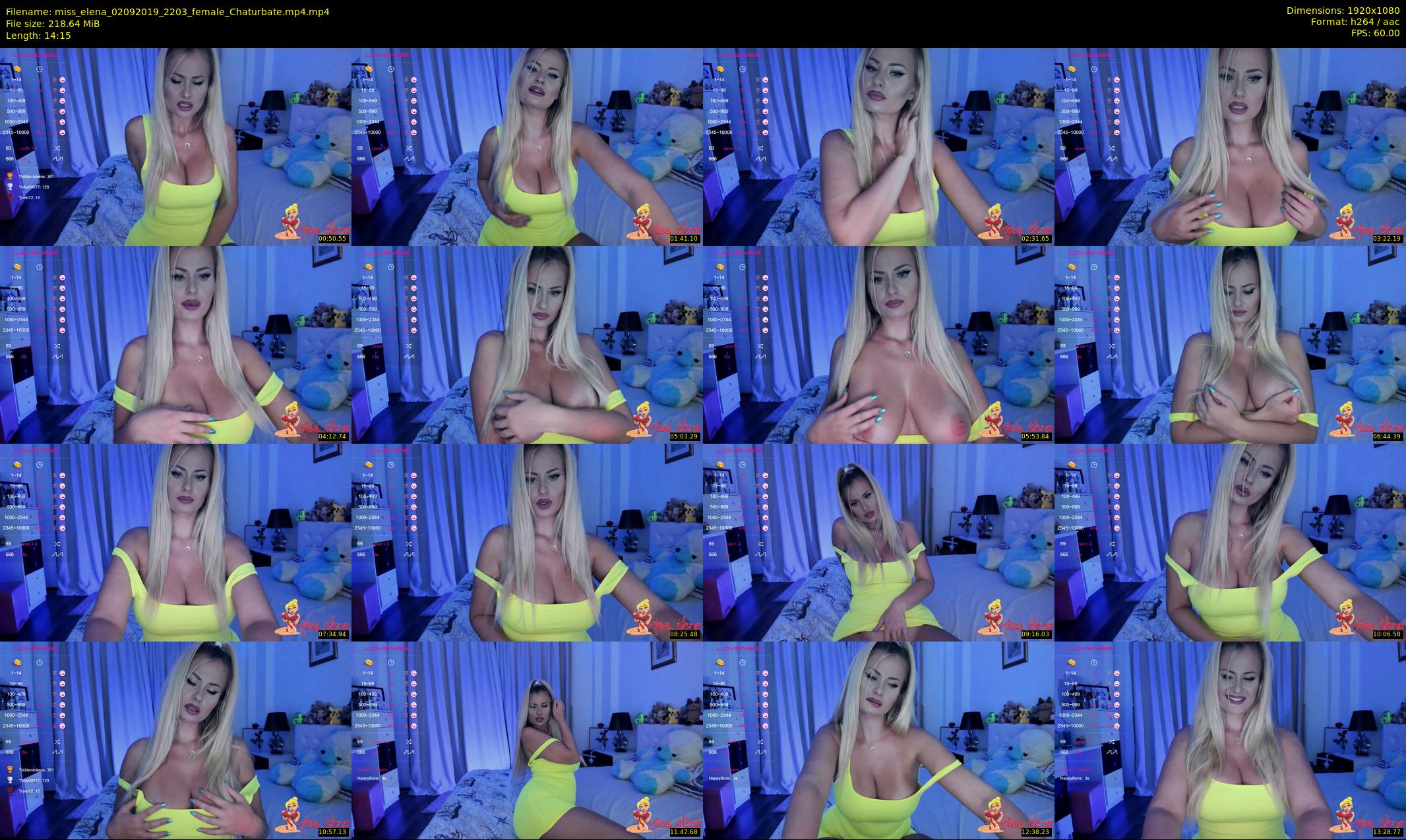 miss_elena — 15 minute Chaturbate female cam show recording, 1080p, Sep 2, 2019