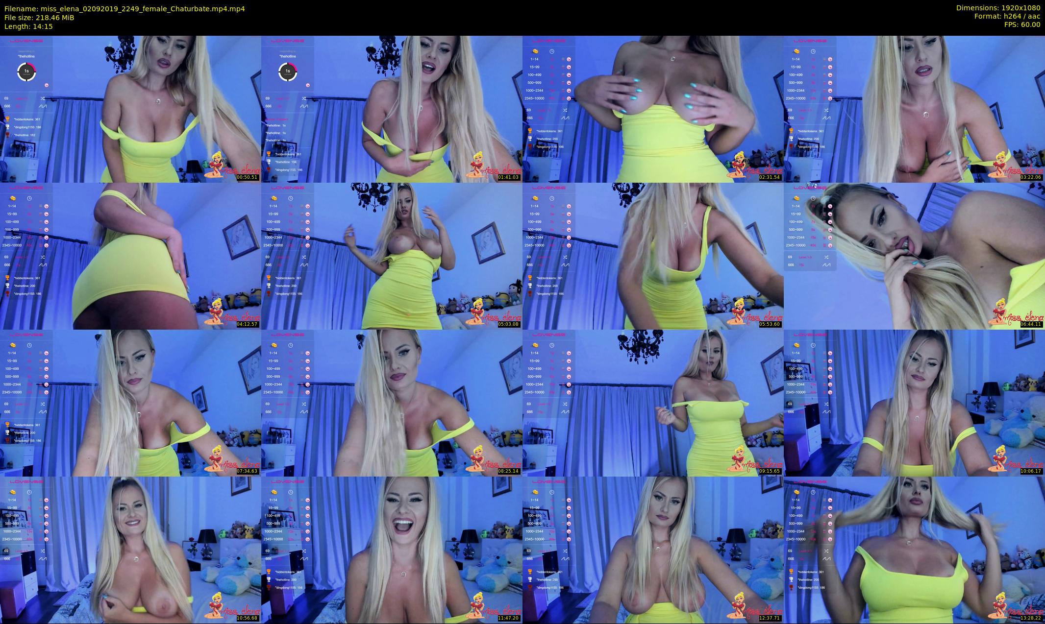 miss_elena — 15 minute Chaturbate female cam show recording, 1080p, Sep 2, 2019