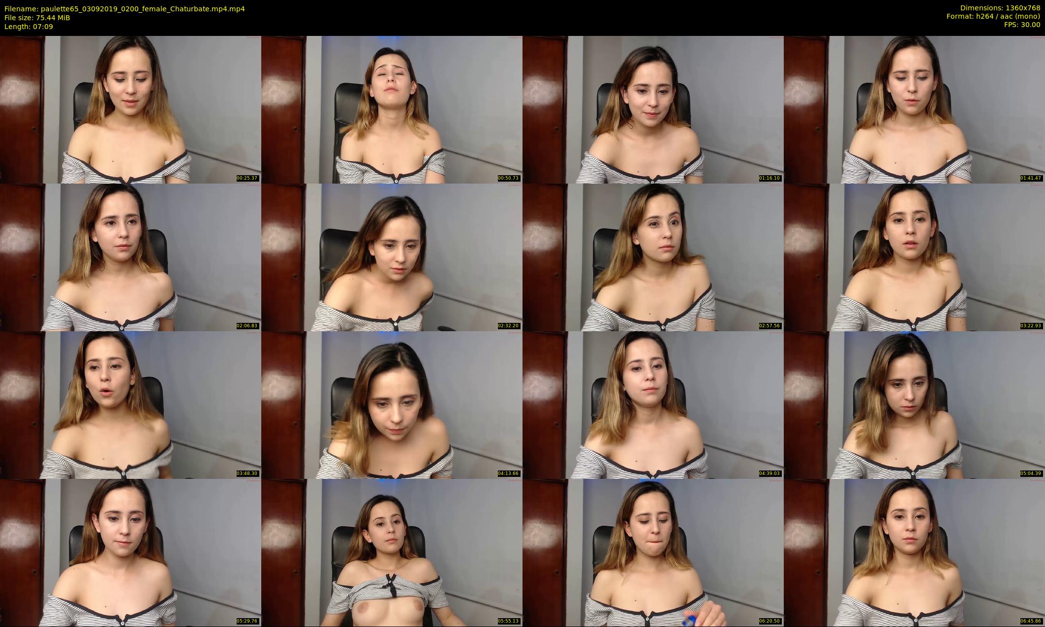 paulette65 — 8 minute Chaturbate female cam show recording, 720p, Sep 3, 2019