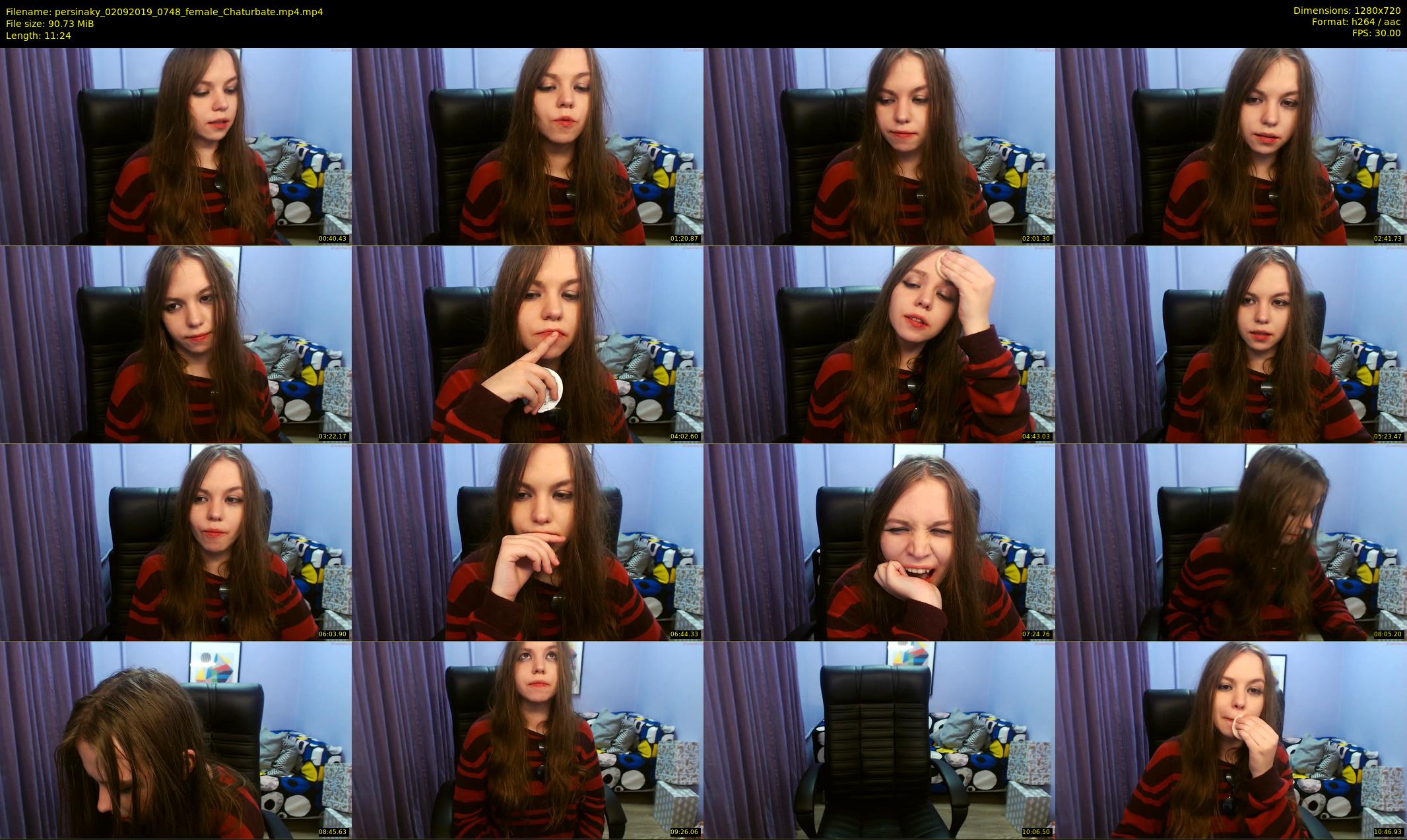 persinaky — 12 minute Chaturbate female cam show recording, 720p, Sep 2, 2019