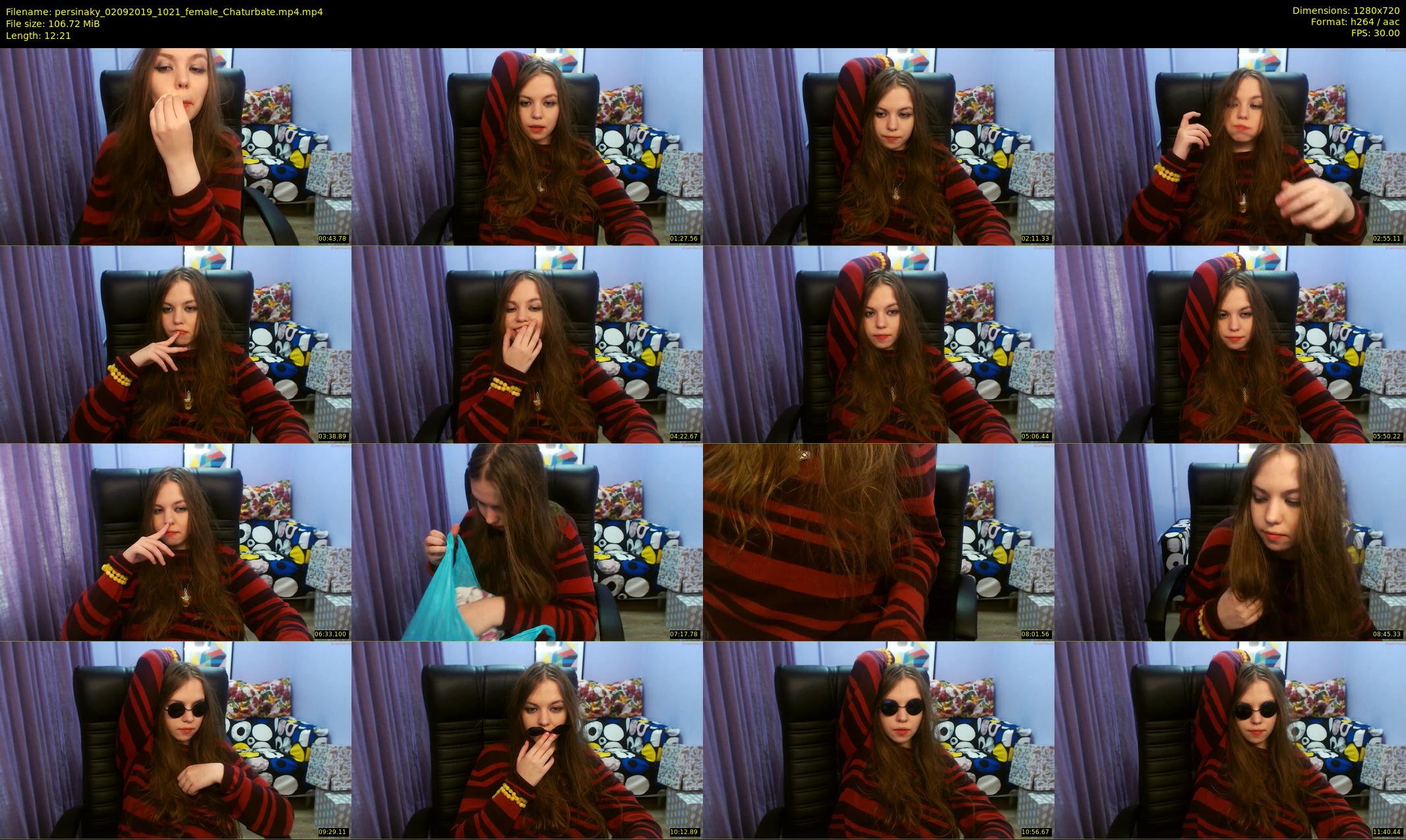 persinaky — 13 minute Chaturbate female cam show recording, 720p, Sep 2, 2019