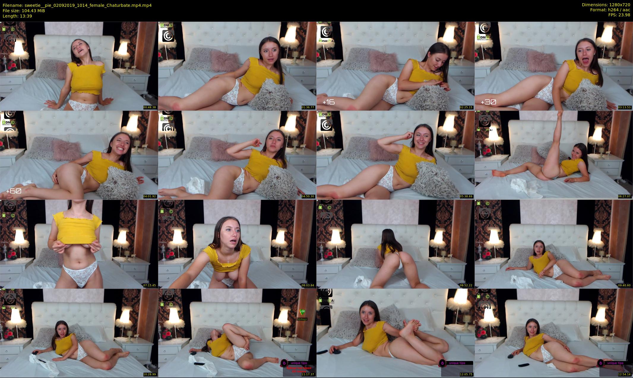 sweetie__pie — 14 minute Chaturbate female cam show recording, 720p, Sep 2, 2019