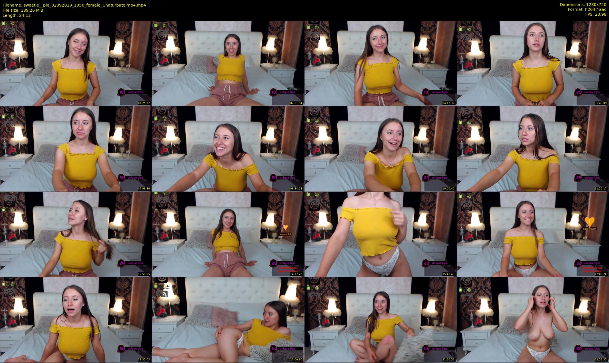 sweetie__pie — 25 minute Chaturbate female cam show recording, 720p, Sep 2, 2019