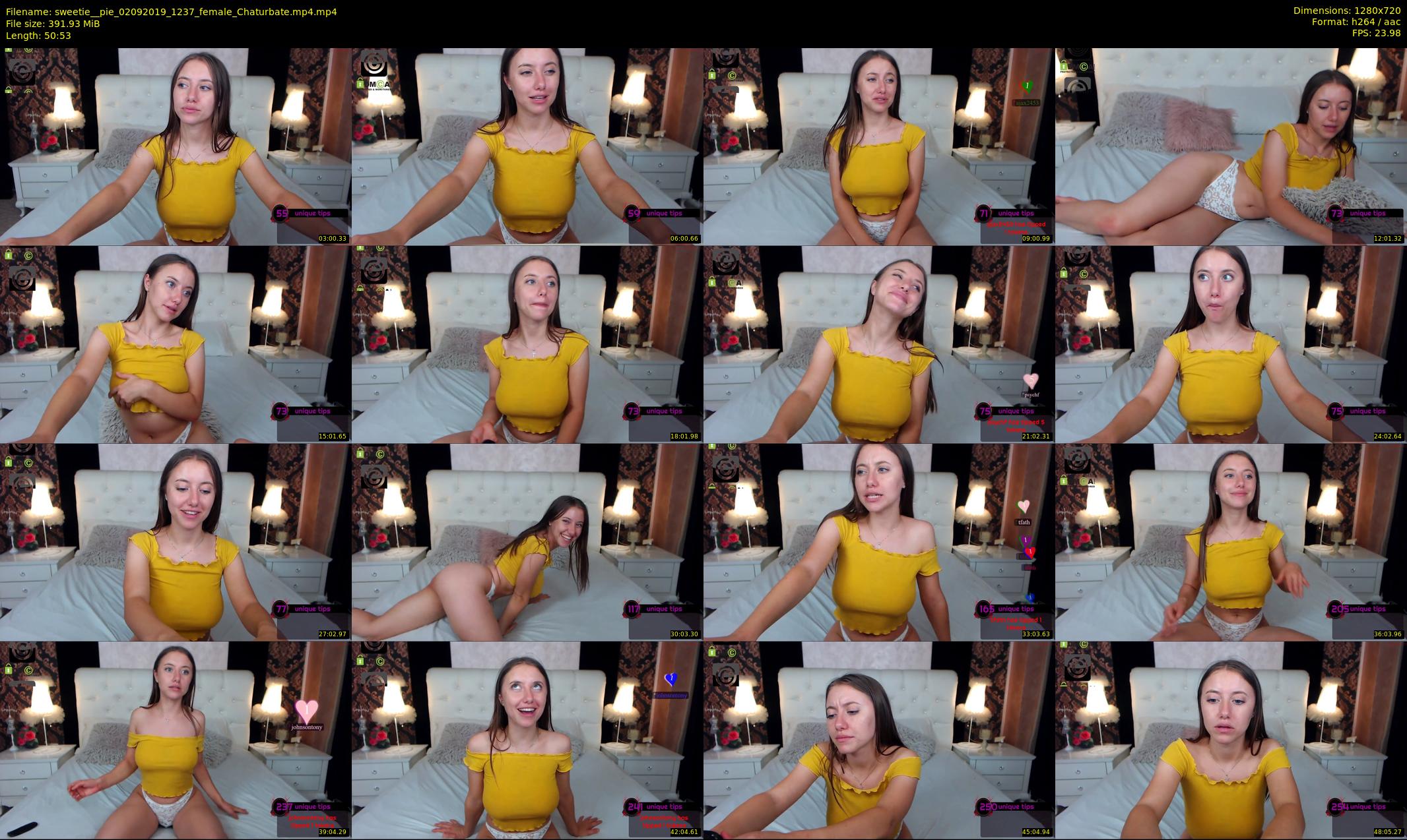 sweetie__pie — 51 minute Chaturbate female cam show recording, 720p, Sep 2, 2019