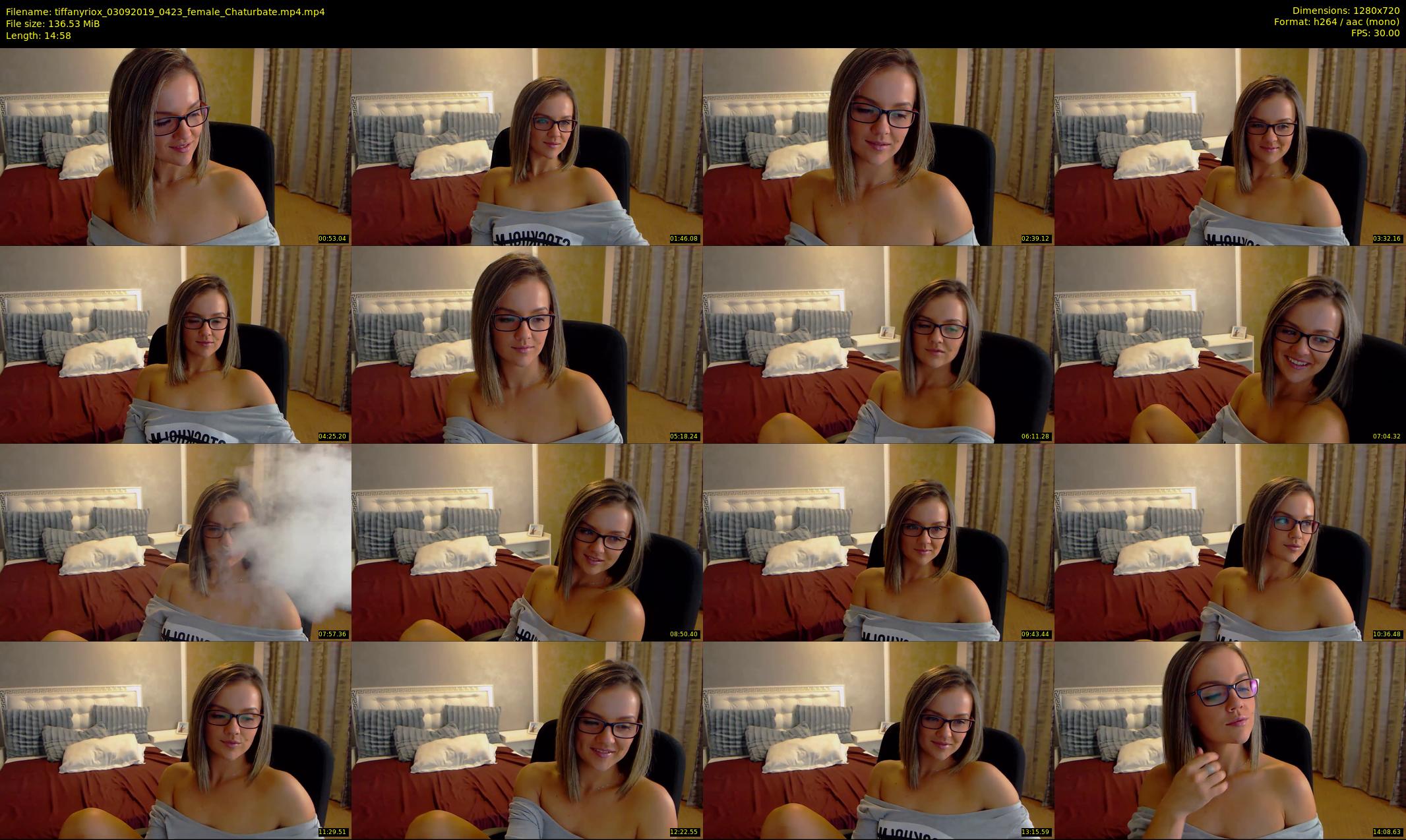 tiffanyriox — 15 minute Chaturbate female cam show recording, 720p, Sep 3, 2019